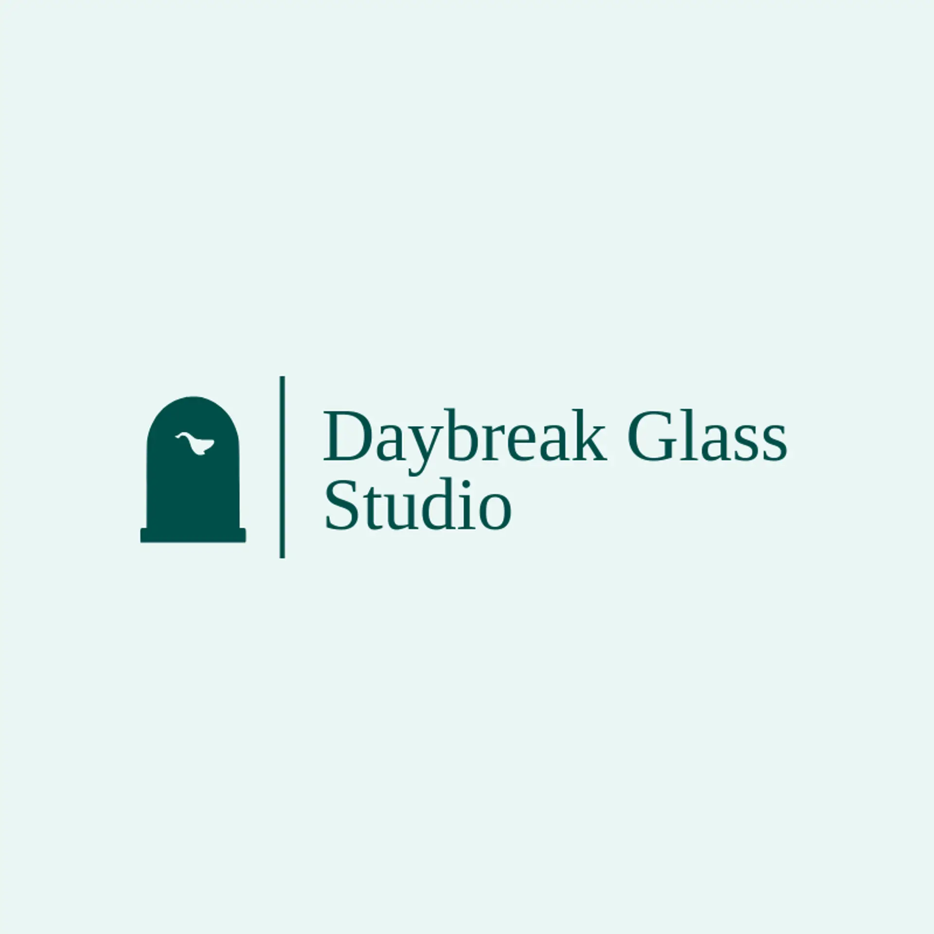 Daybreak Glass Studio logo for stained glass