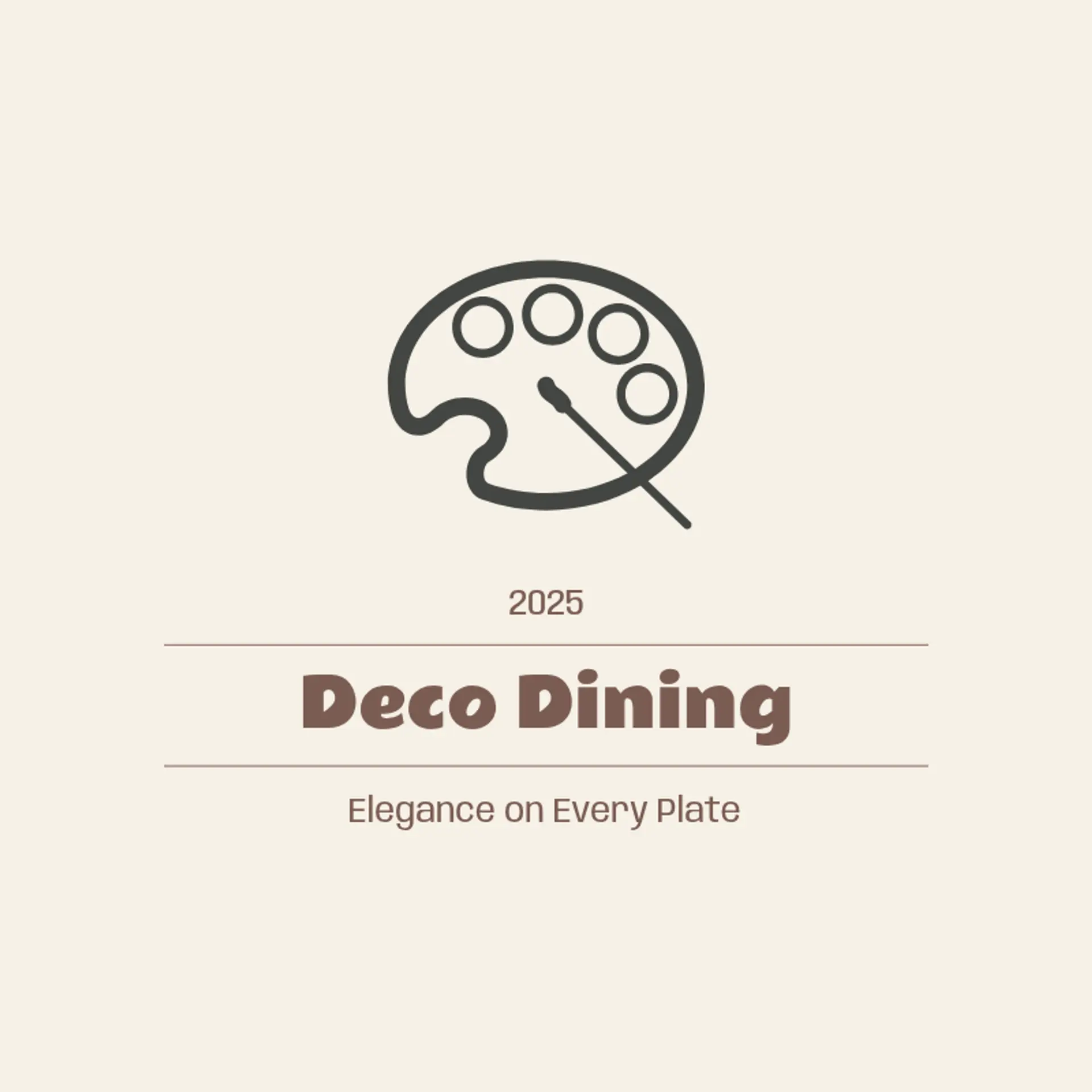 Deco Dining logo for fine dining restaurant