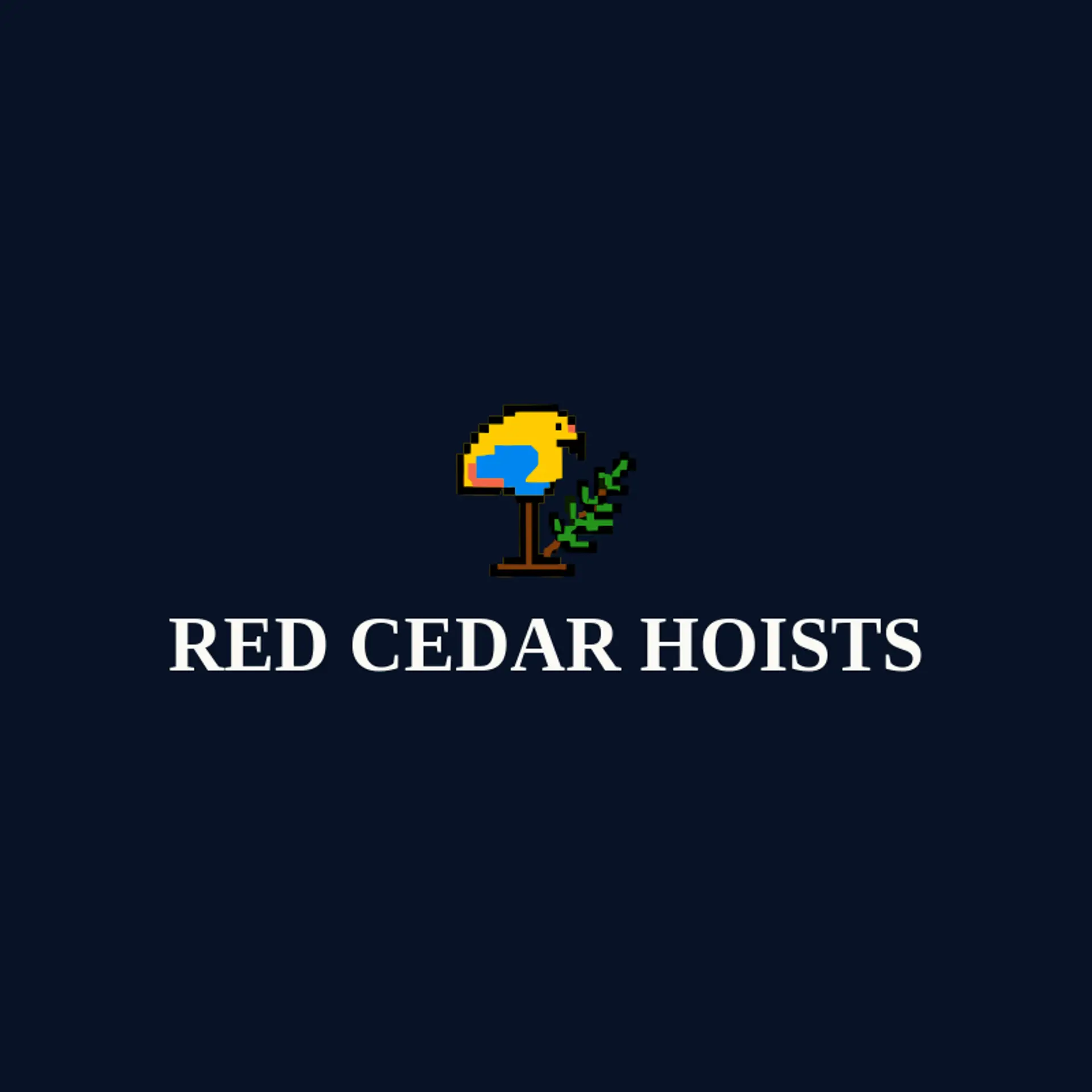Red Cedar Hoists logo for crane