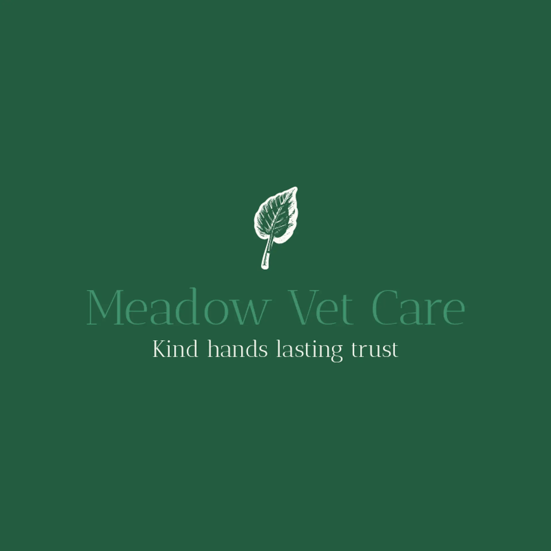Meadow Vet Care logo for veterinary