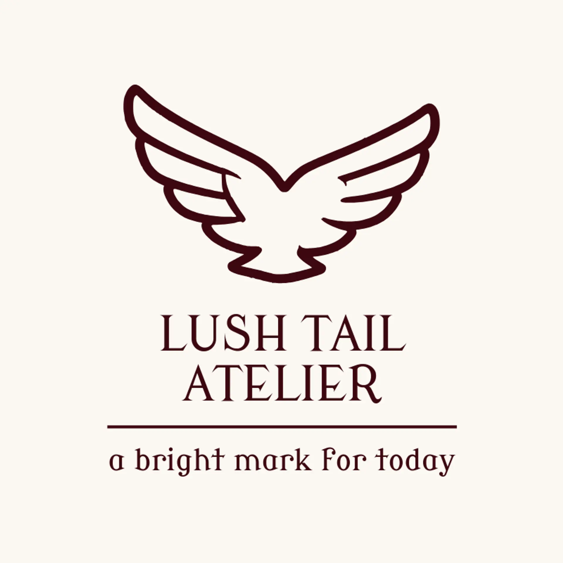 Lush Tail Atelier logo for peacock