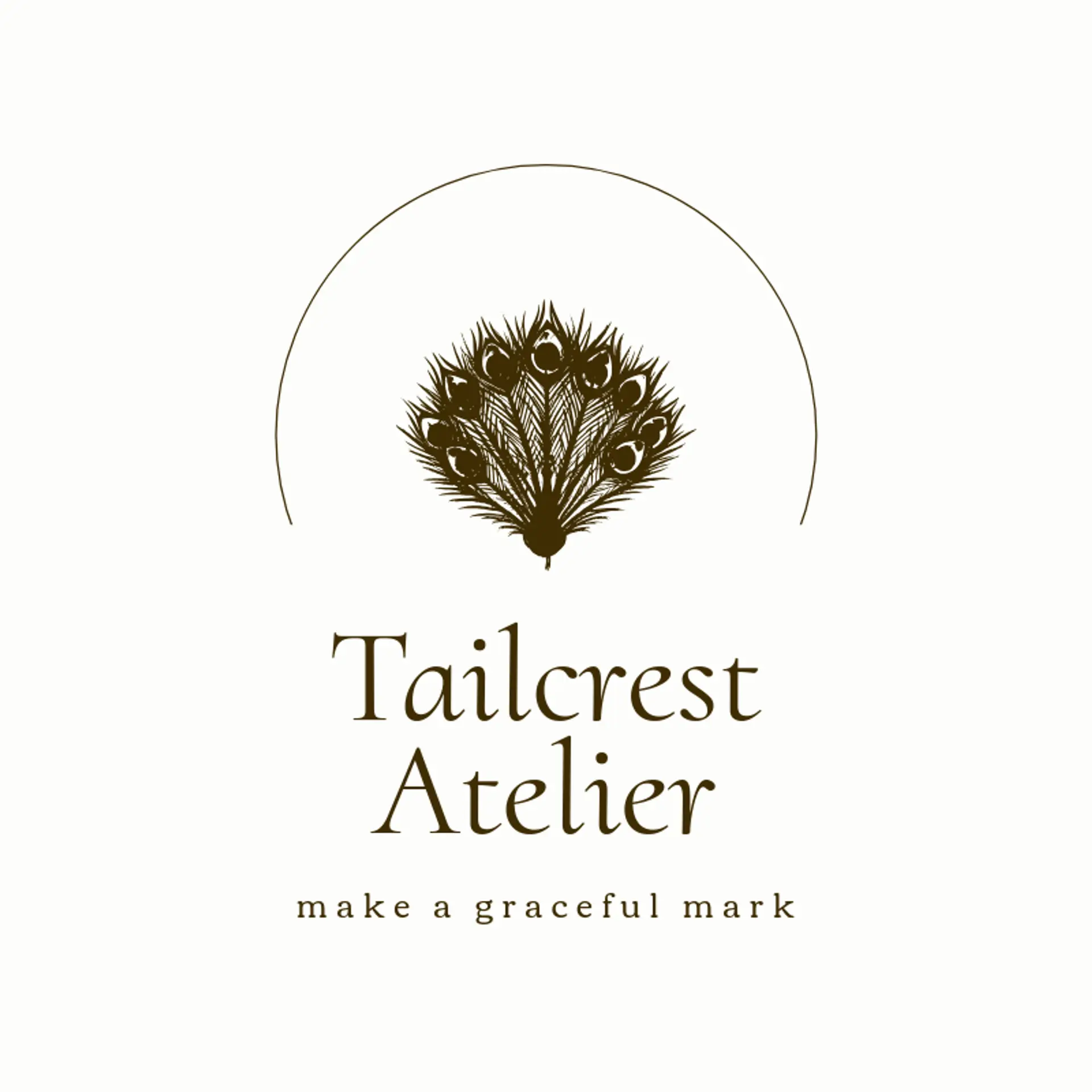 Tailcrest Atelier logo for peacock