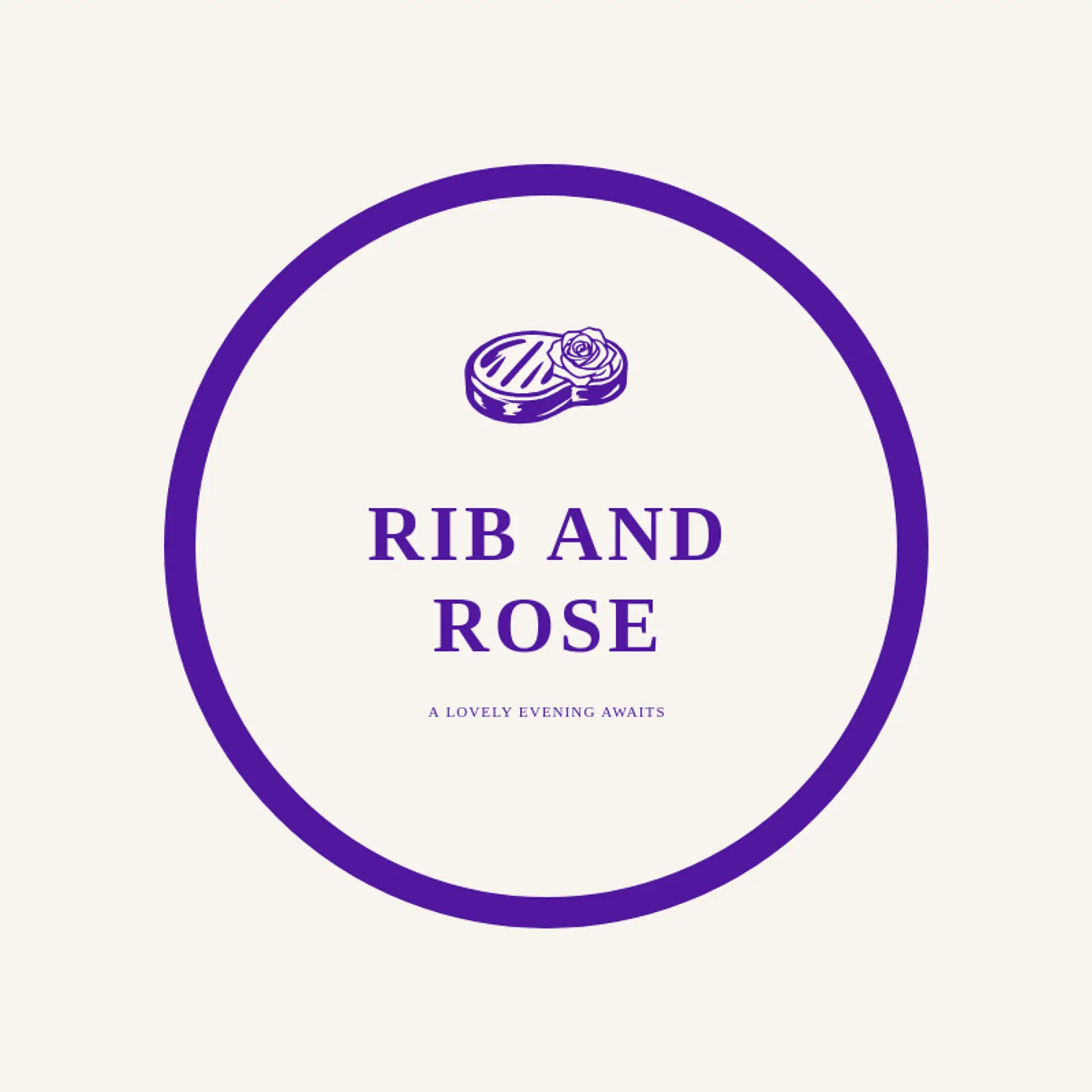 Rib and Rose logo for steakhouse