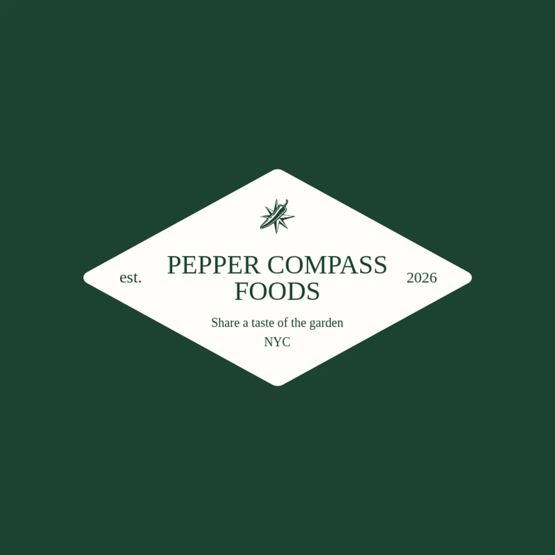 Pepper Compass Foods logo for pepper
