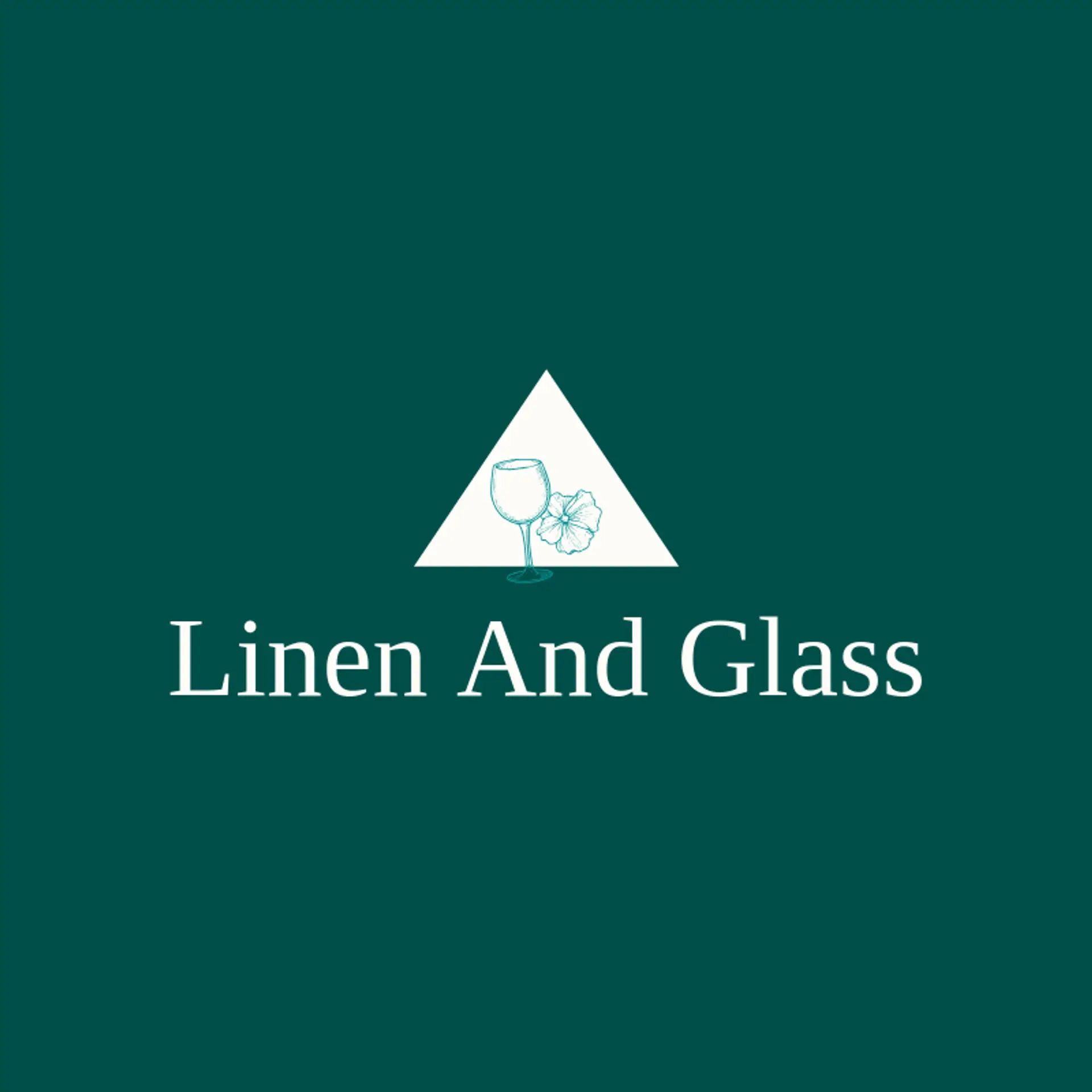 Linen and Glass logo for wine glass