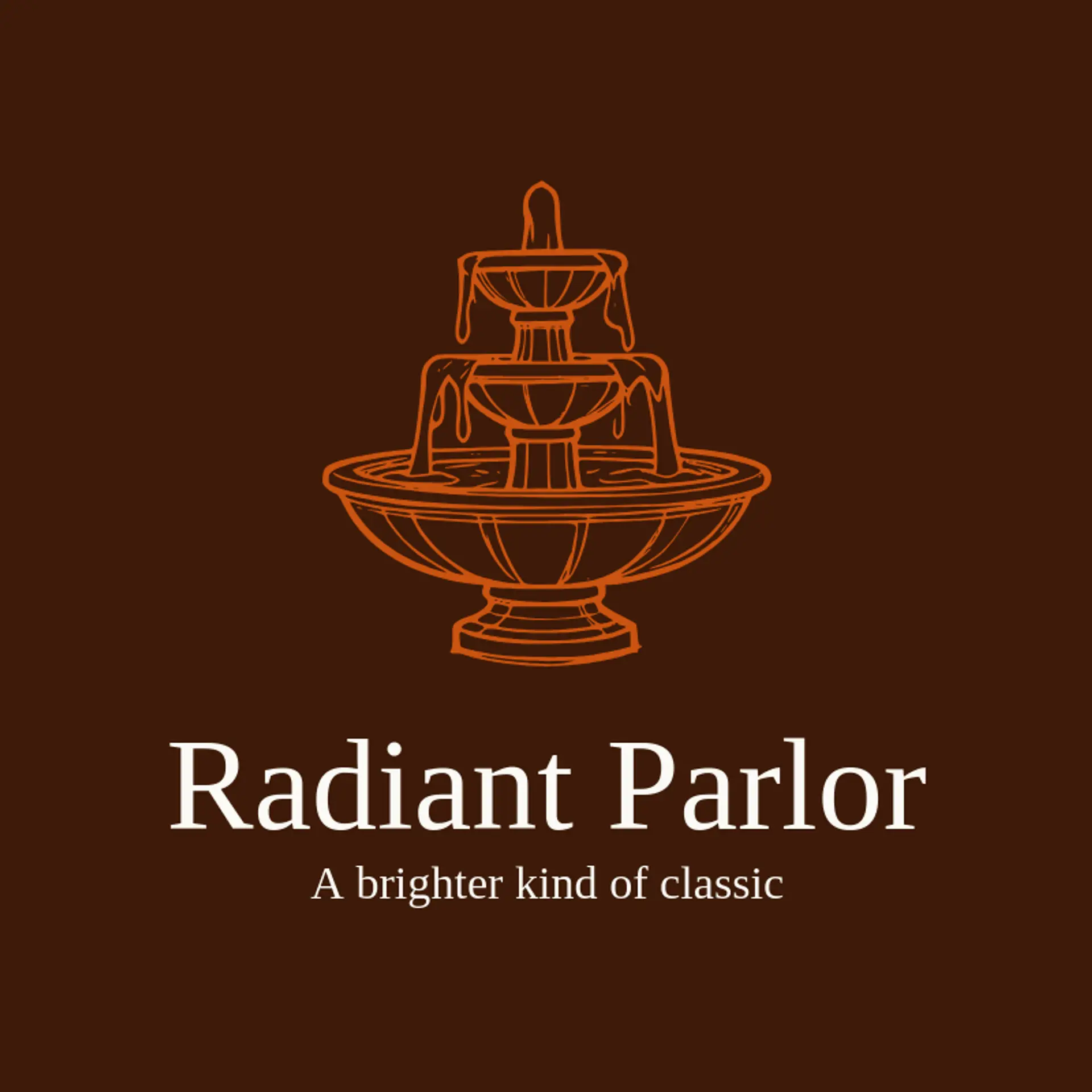 Radiant Parlor logo for art deco