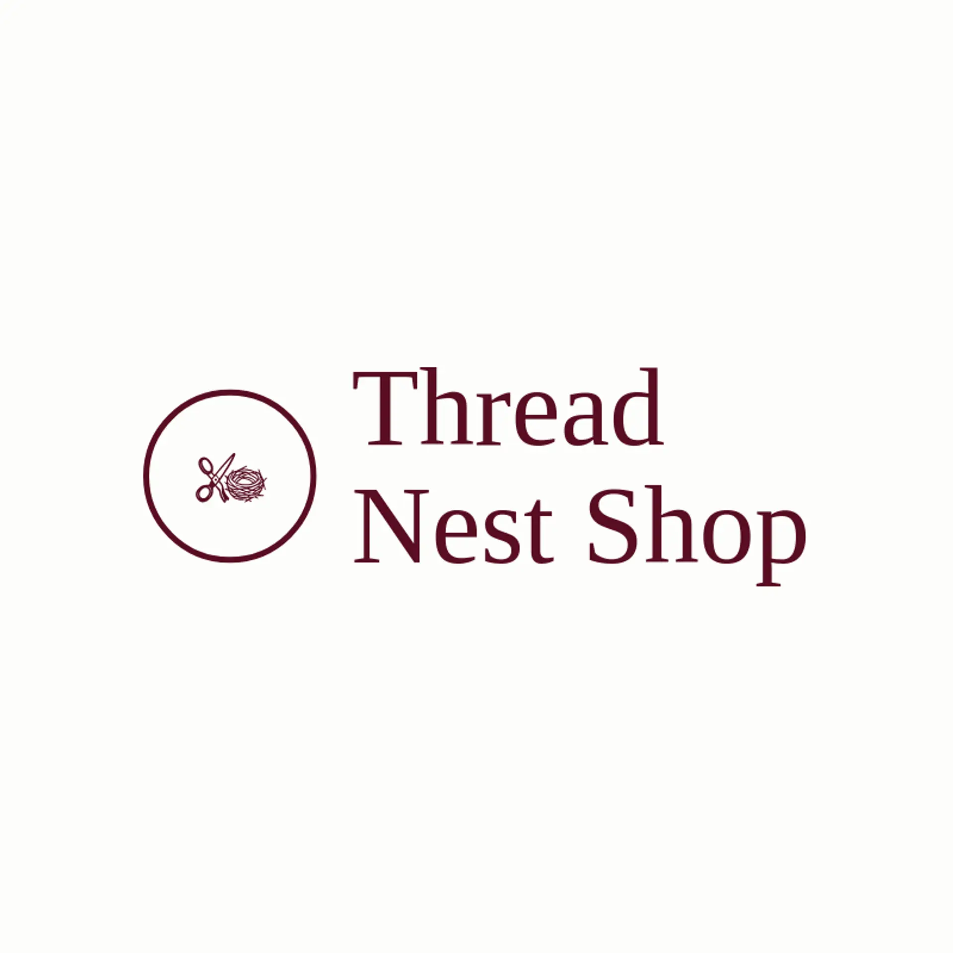 Thread Nest Shop logo for scissors