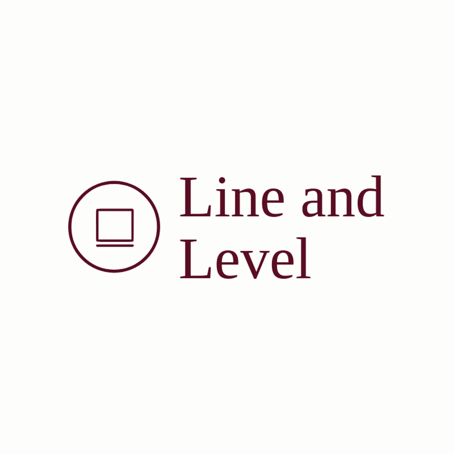 Line and Level logo for rectangle