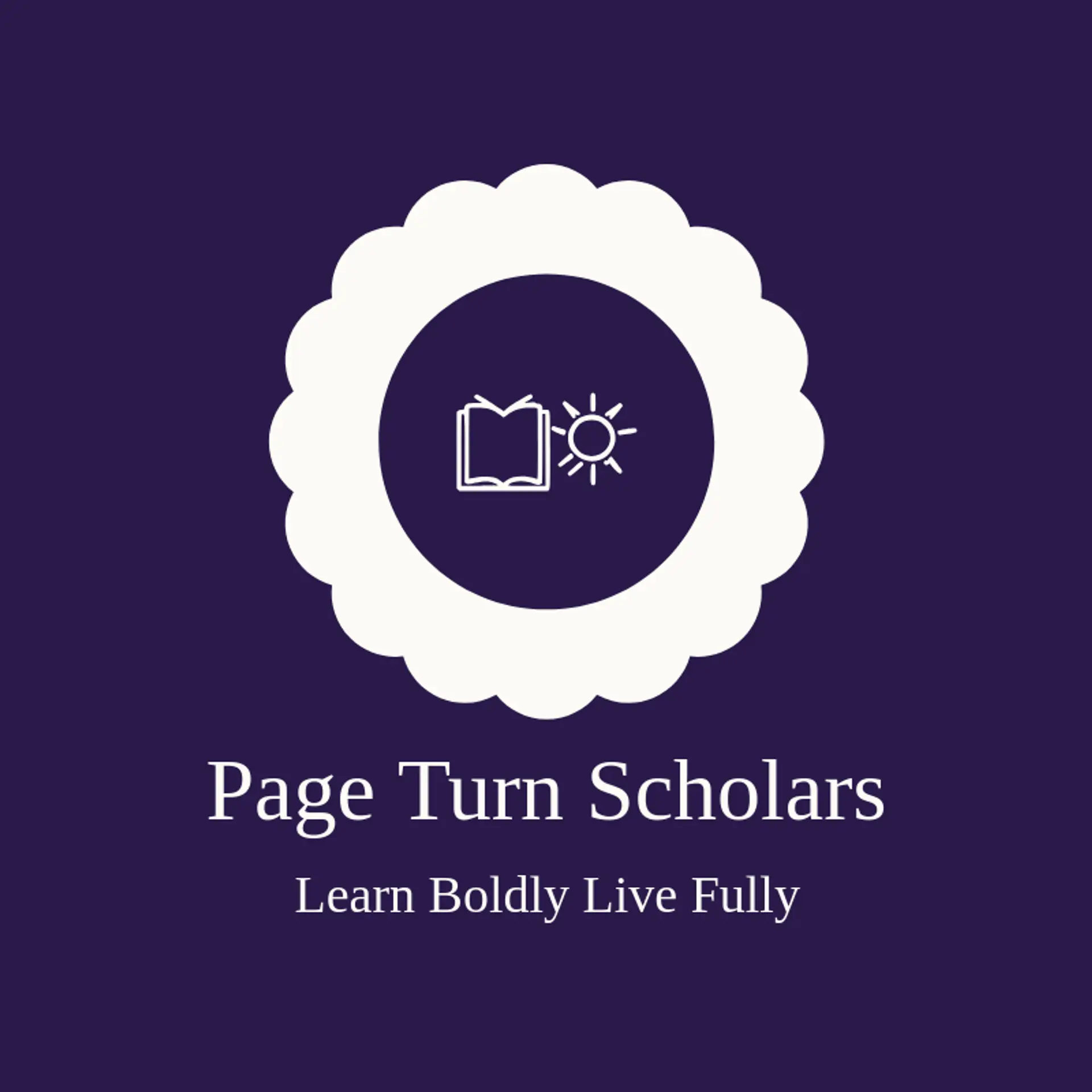 Page Turn Scholars logo for graduation