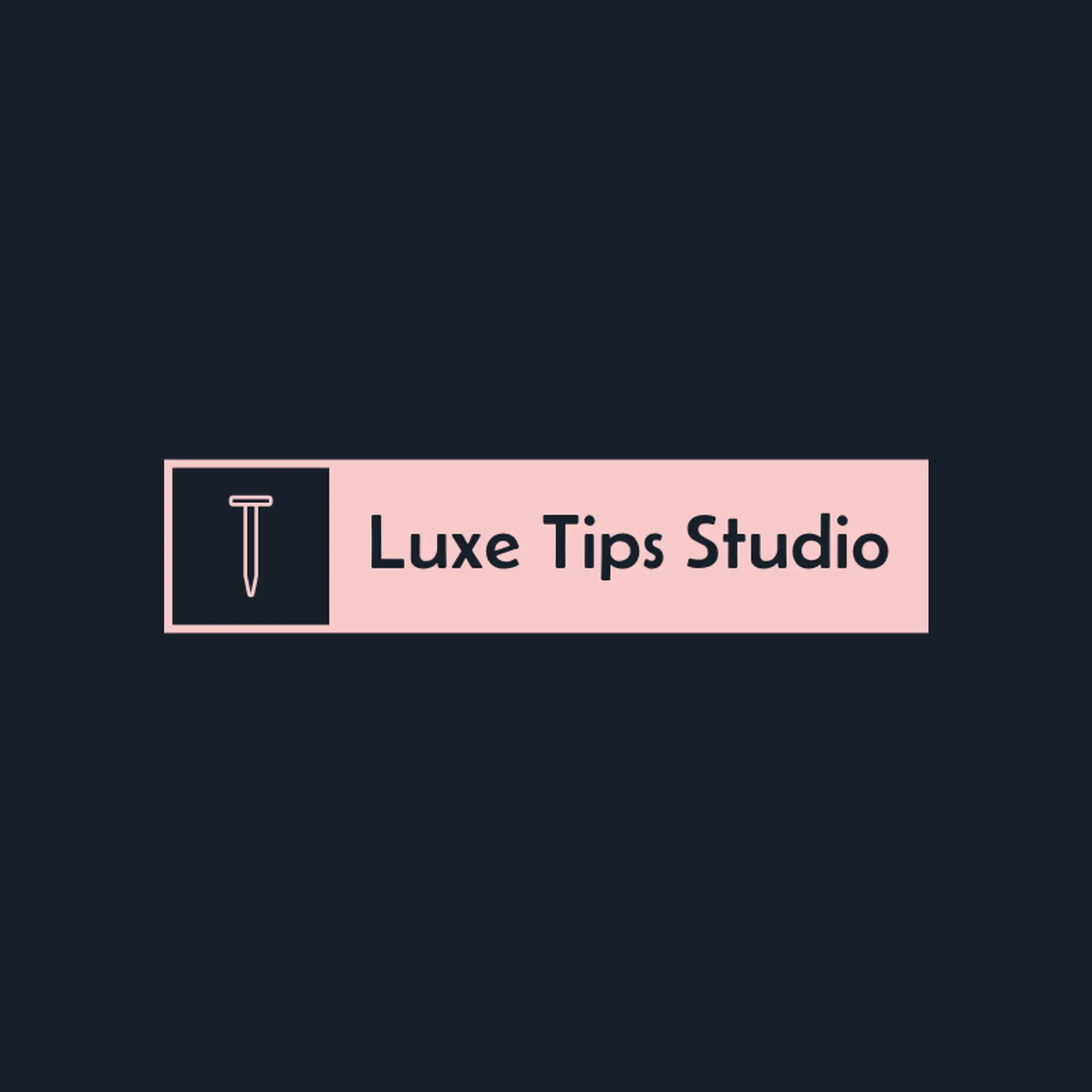 Luxe Tips Studio logo for nail salon