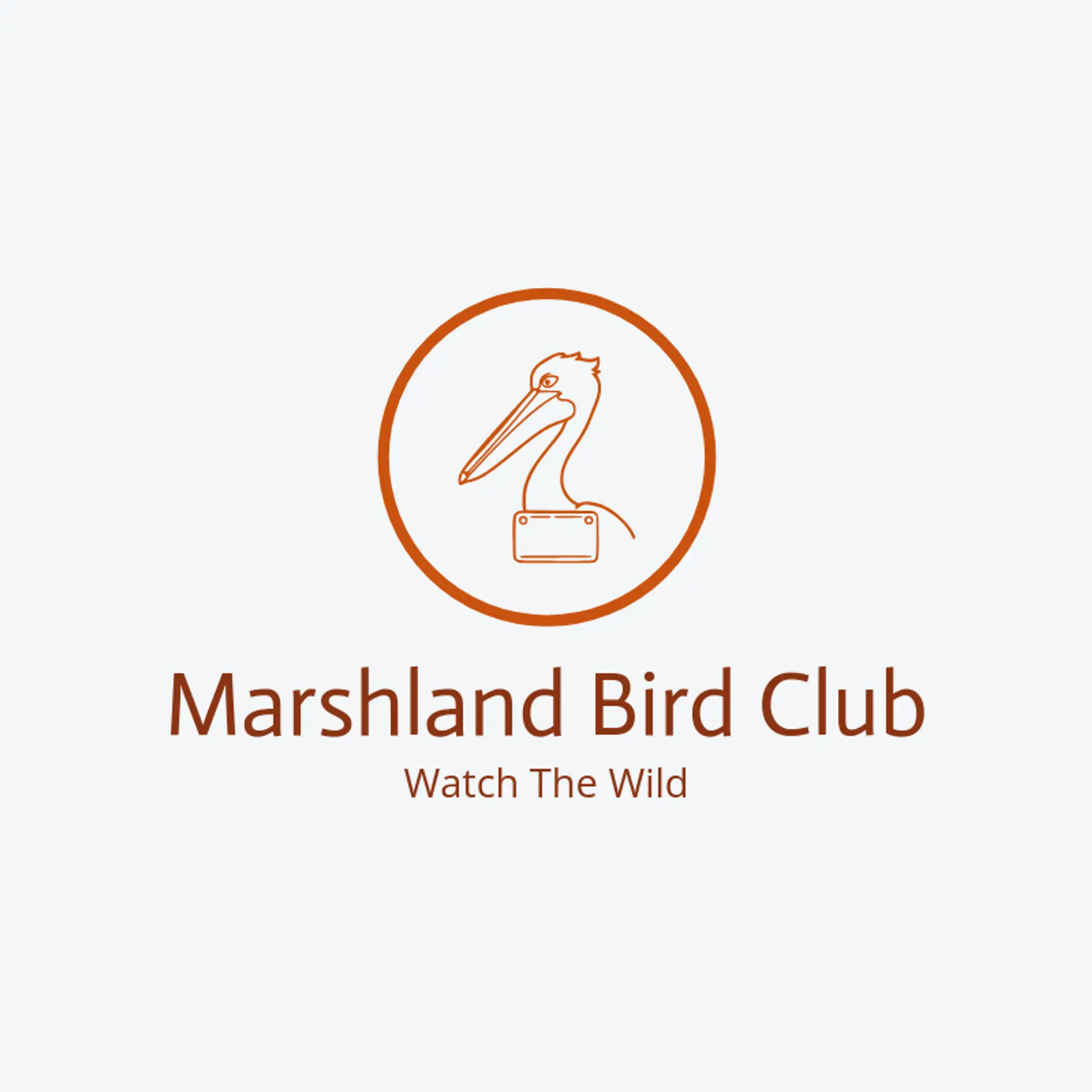 Marshland Bird Club logo for pelican