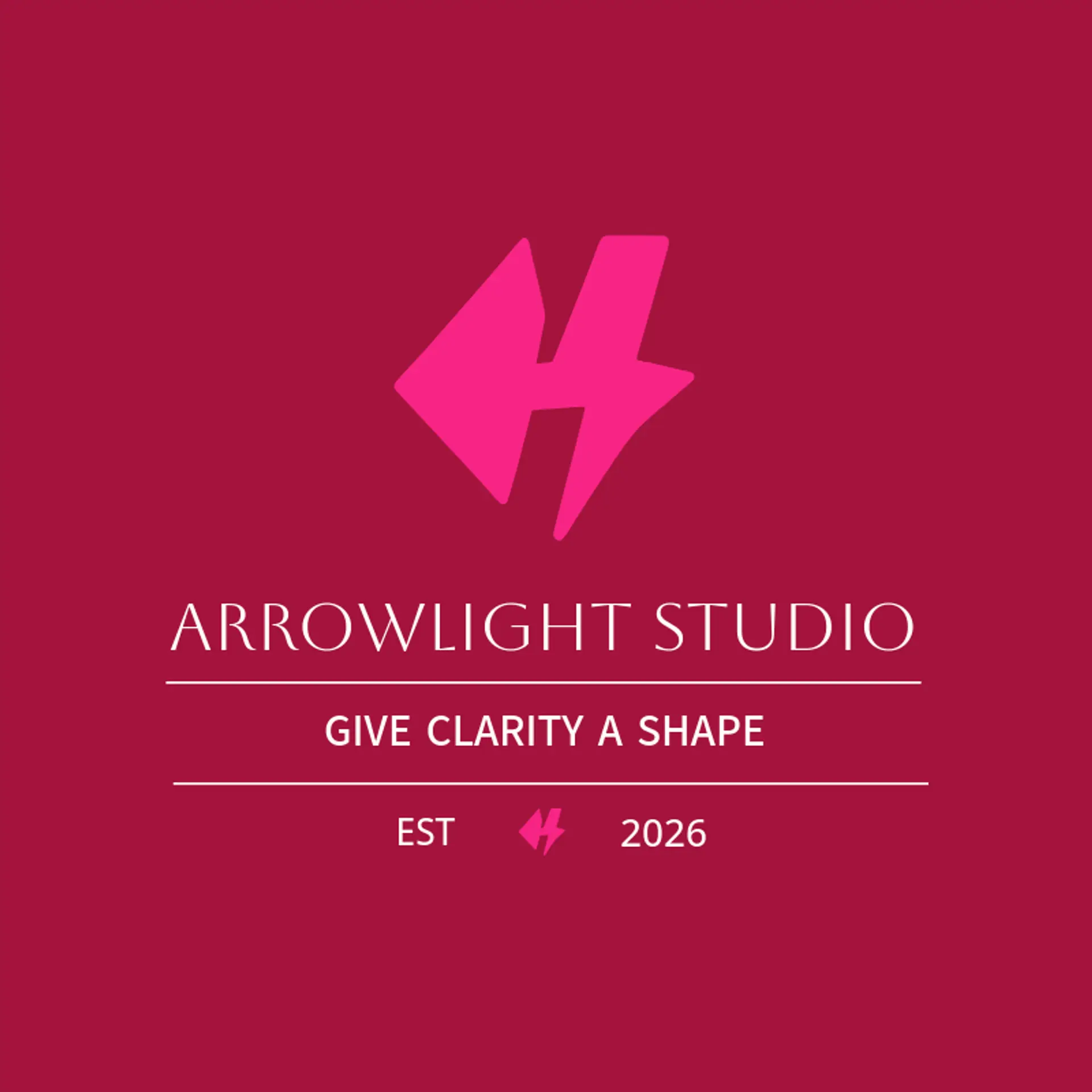 Arrowlight Studio logo for negative space