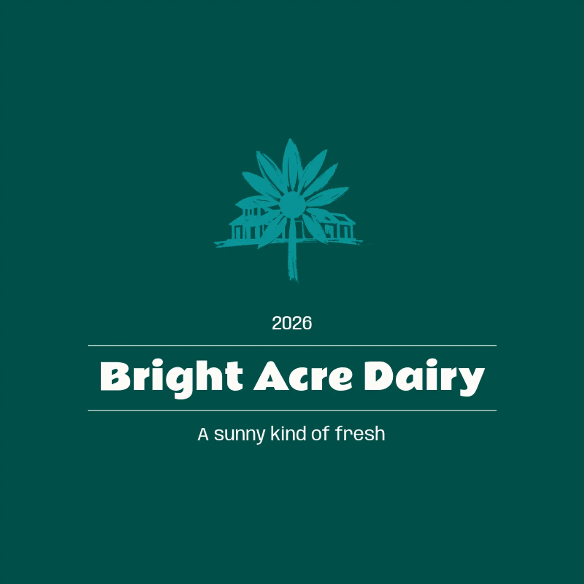 Bright Acre Dairy logo for dairy farm