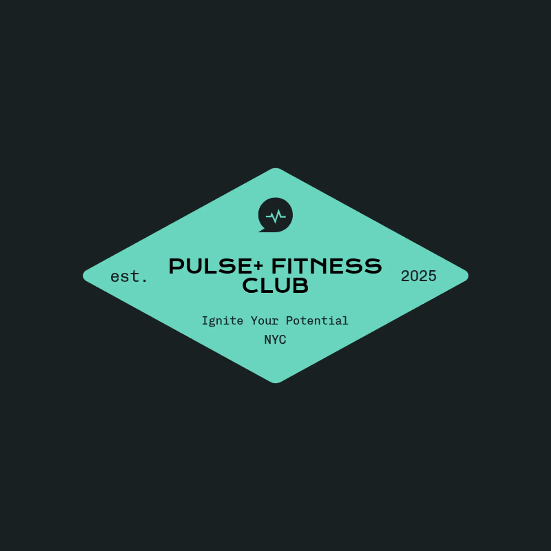 PeakPulse Fitness logo for fitness club