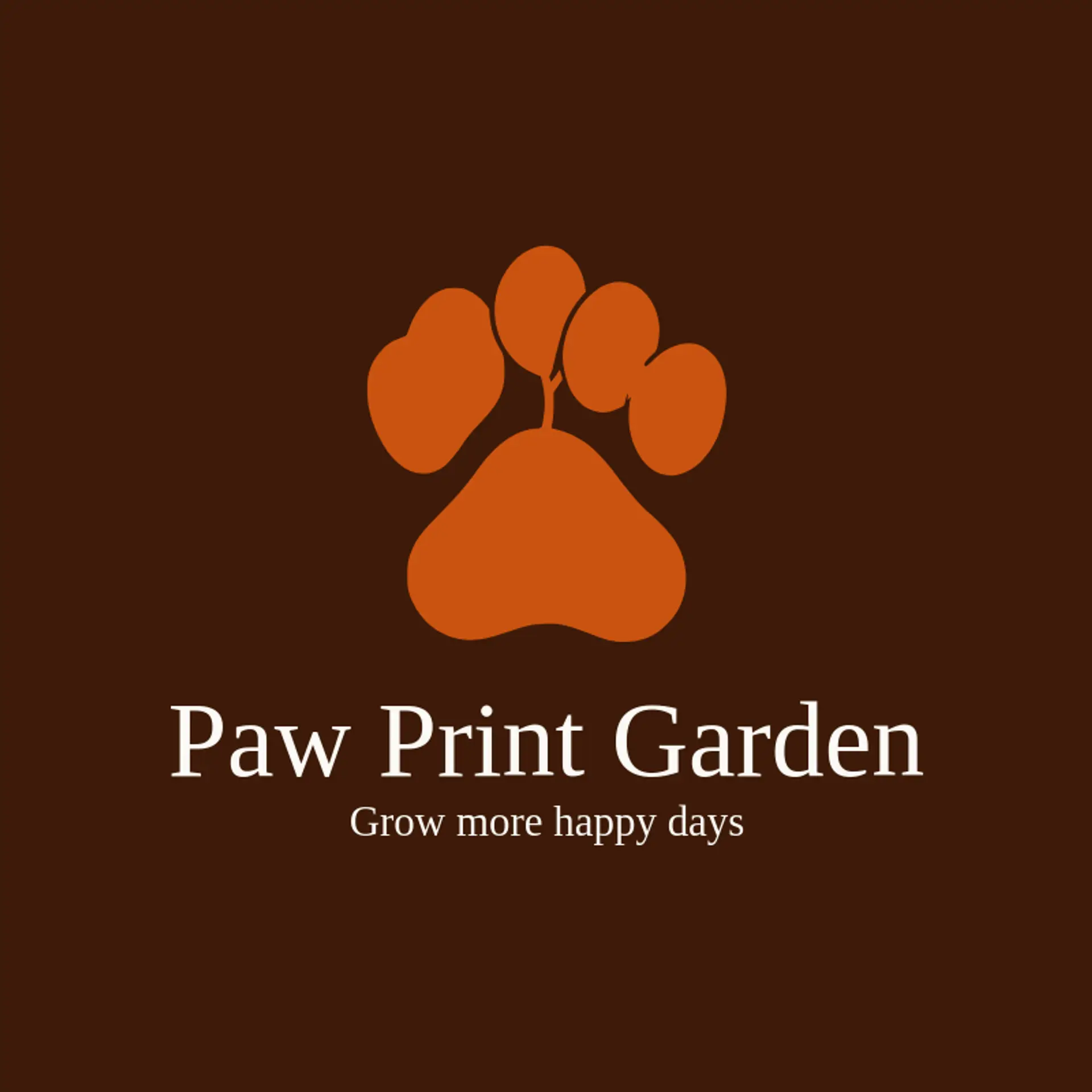 Paw Print Garden logo for paw print