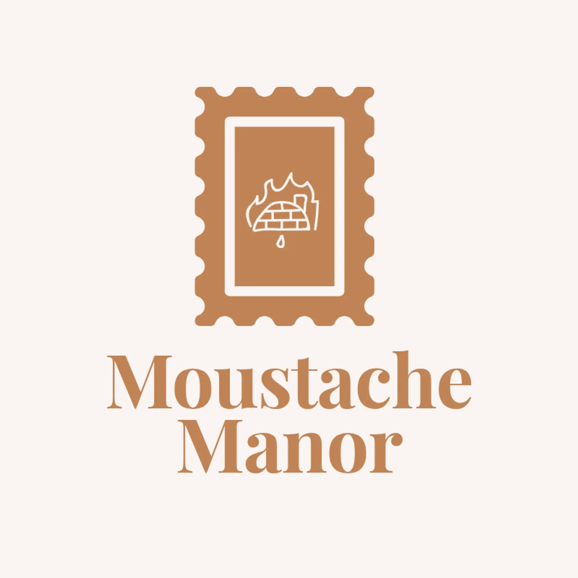 Moustache Manor logo for barber