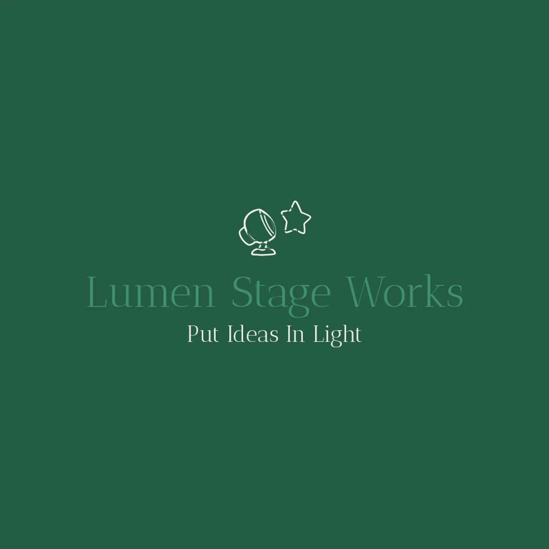 Lumen Stage Works logo for studio