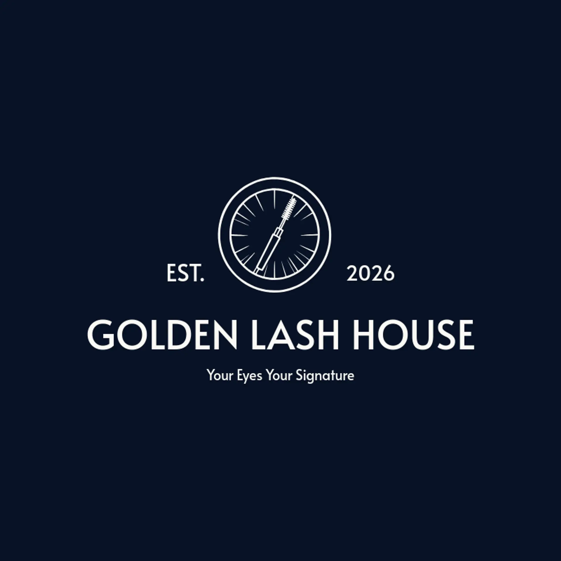 Golden Lash House logo for makeup