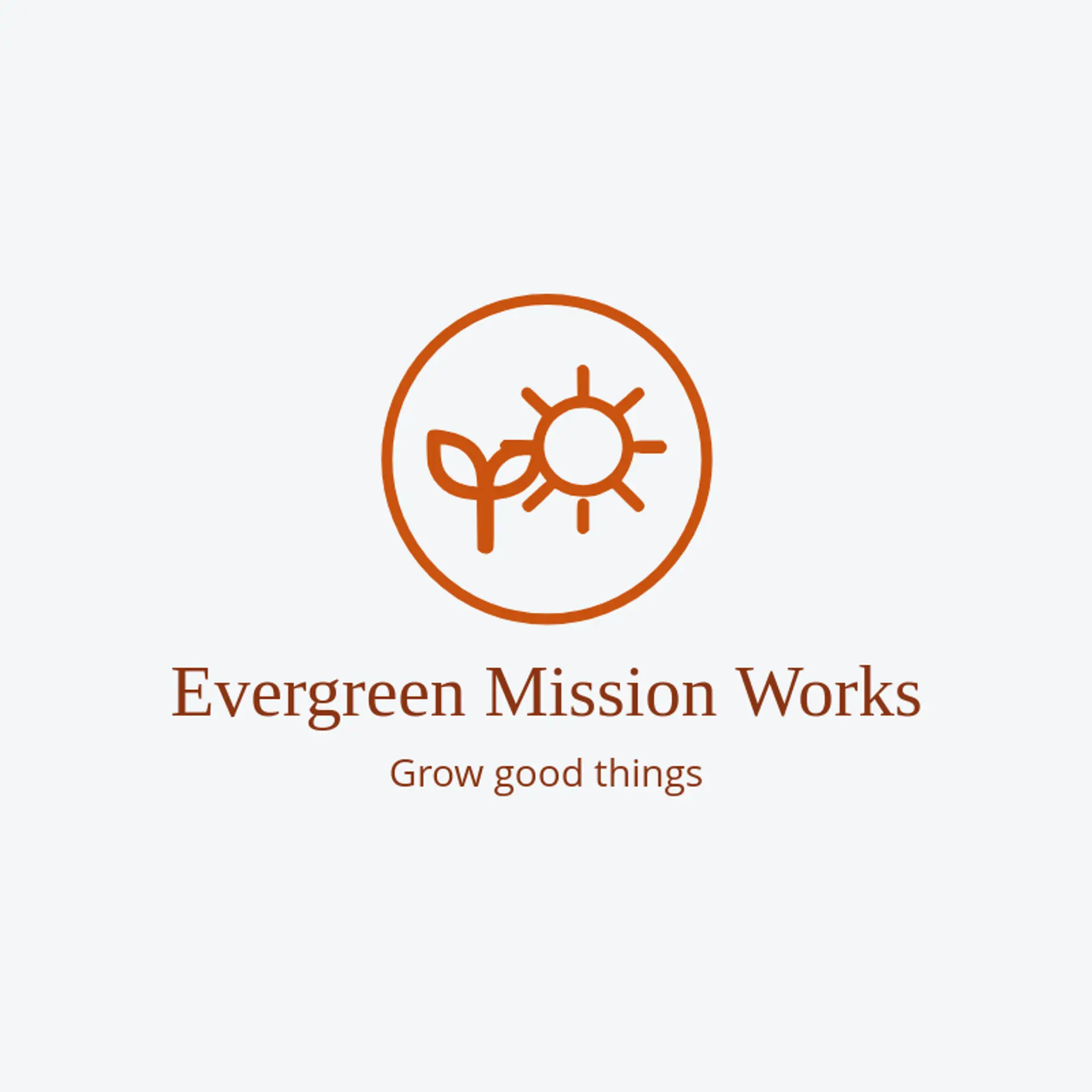 Evergreen Mission Works logo for mission