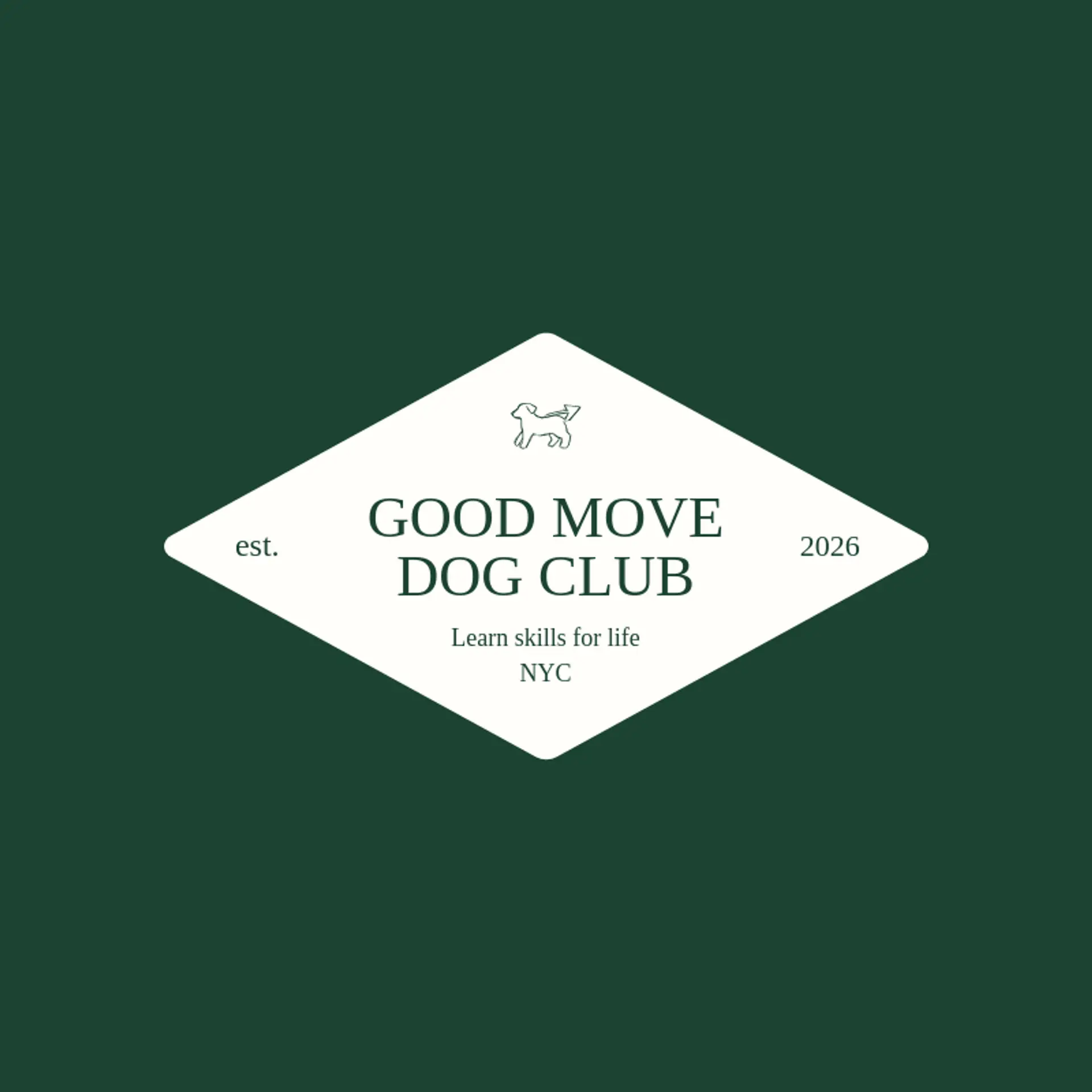 Good Move Dog Club logo for dog training