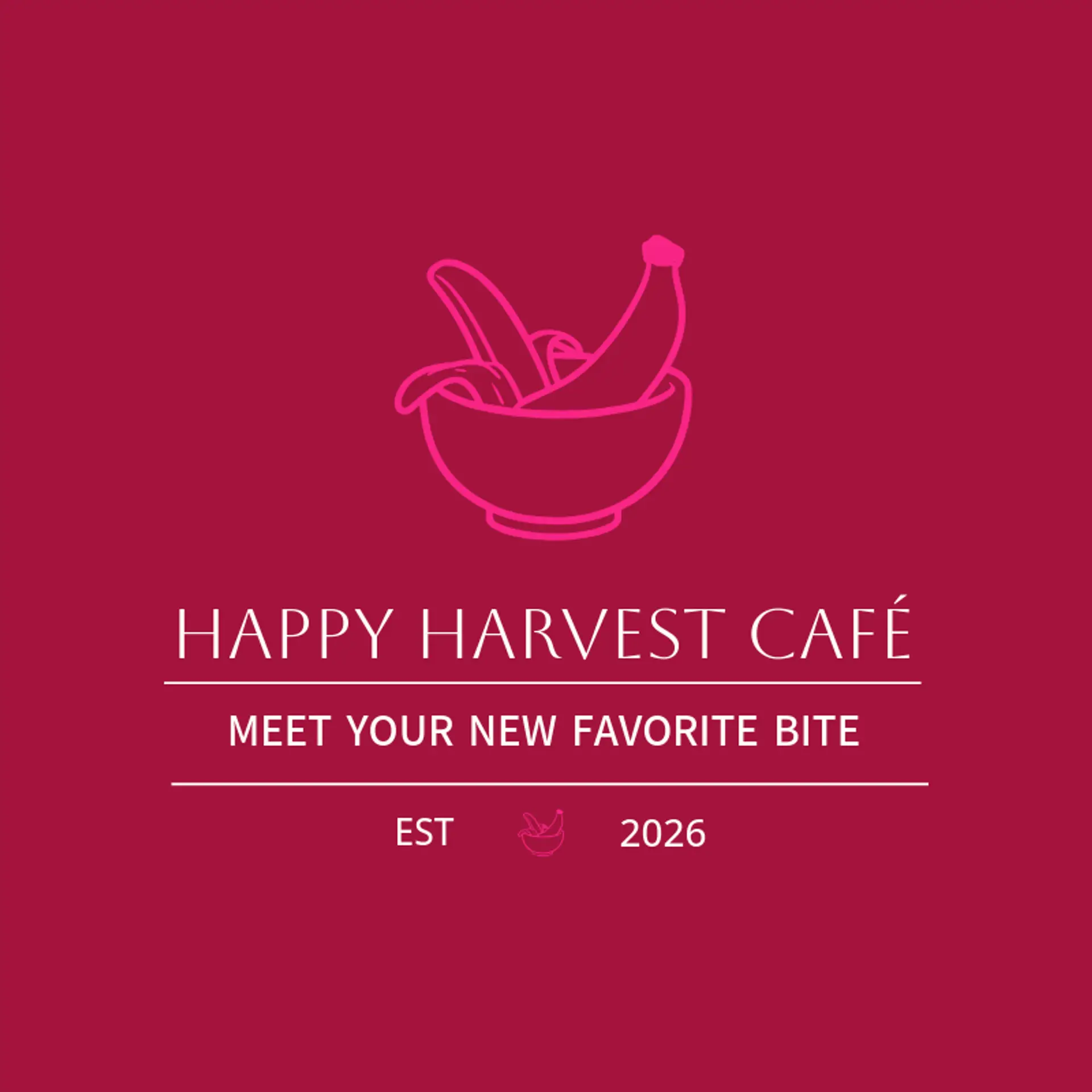 Happy Harvest Café logo for banana