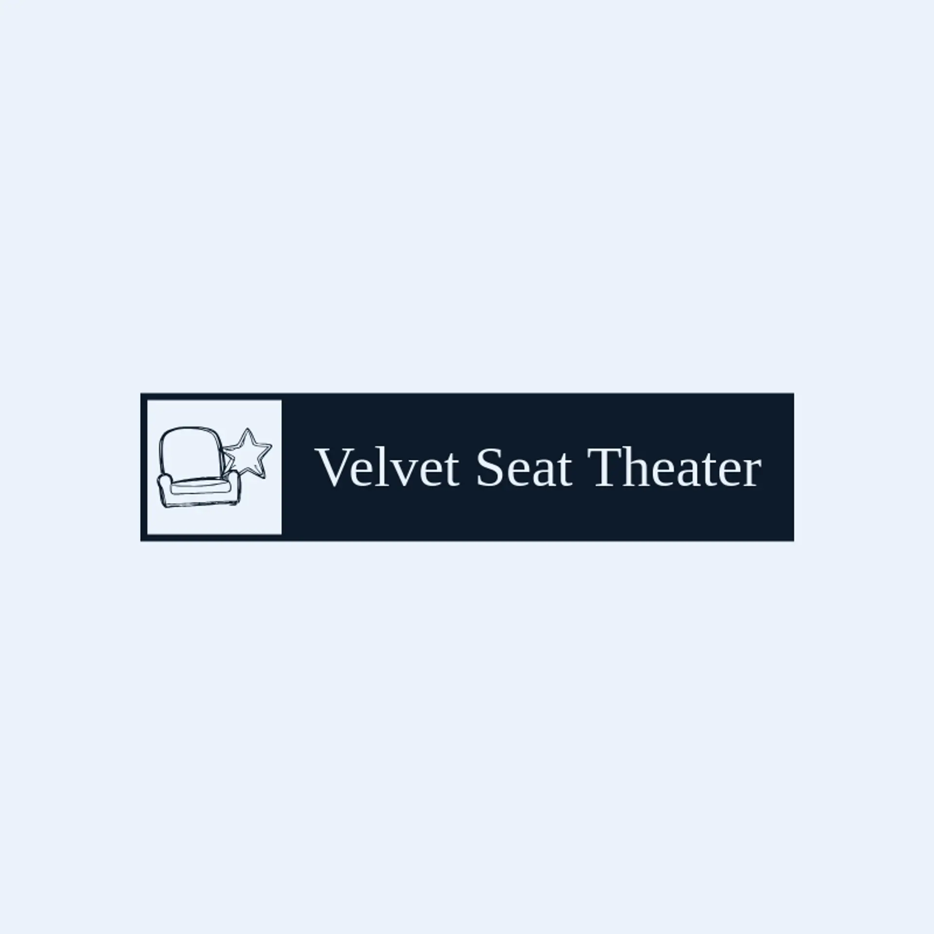 Velvet Seat Theater logo for movie theater