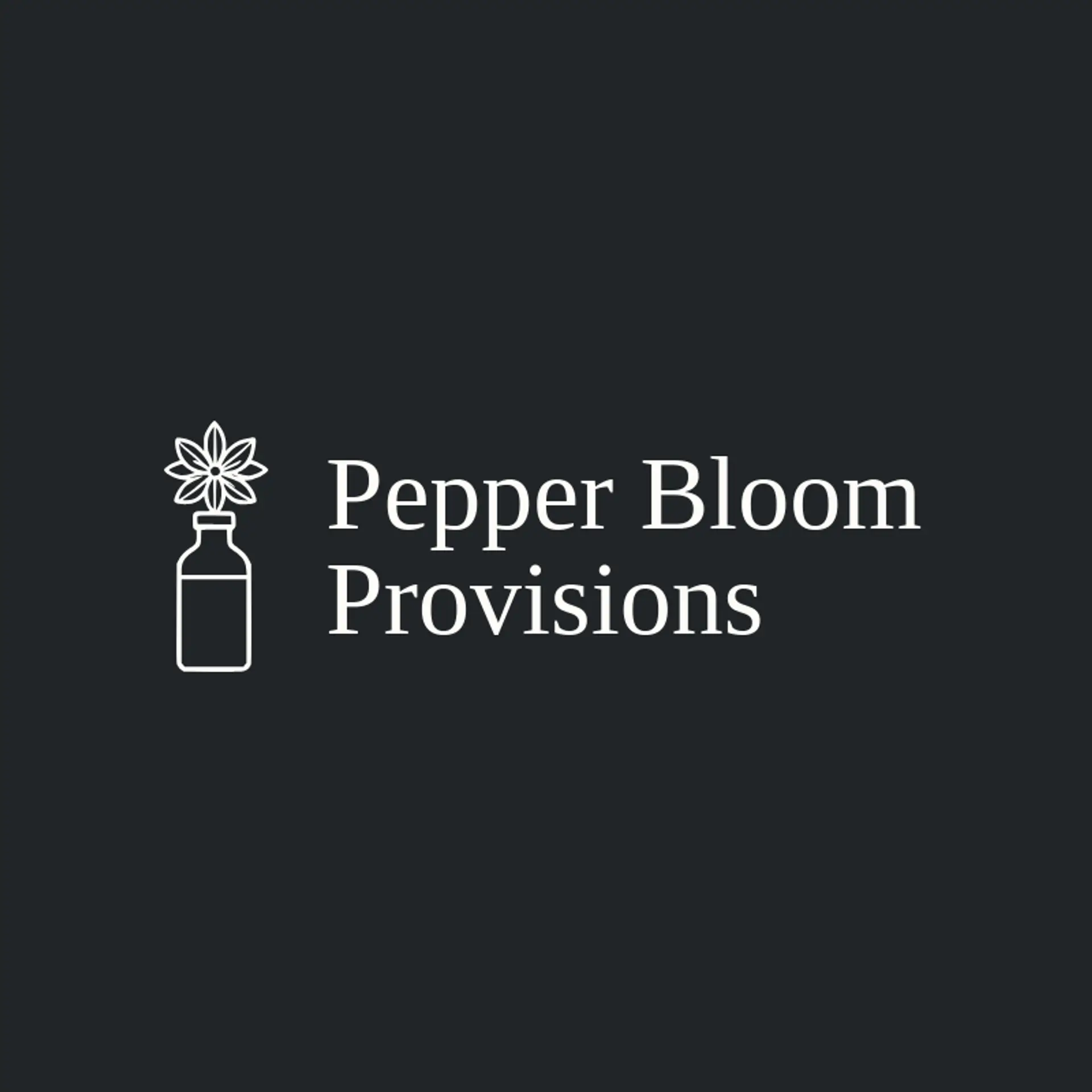 Pepper Bloom Provisions logo for hot sauce