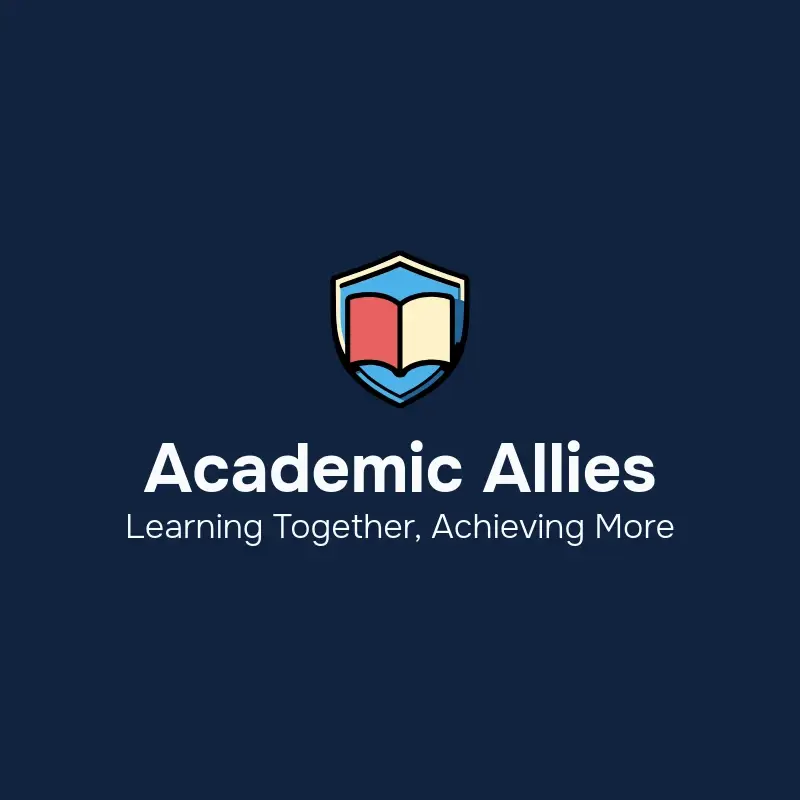 The tutoring name Academic Allies as a branded logo with a color icon