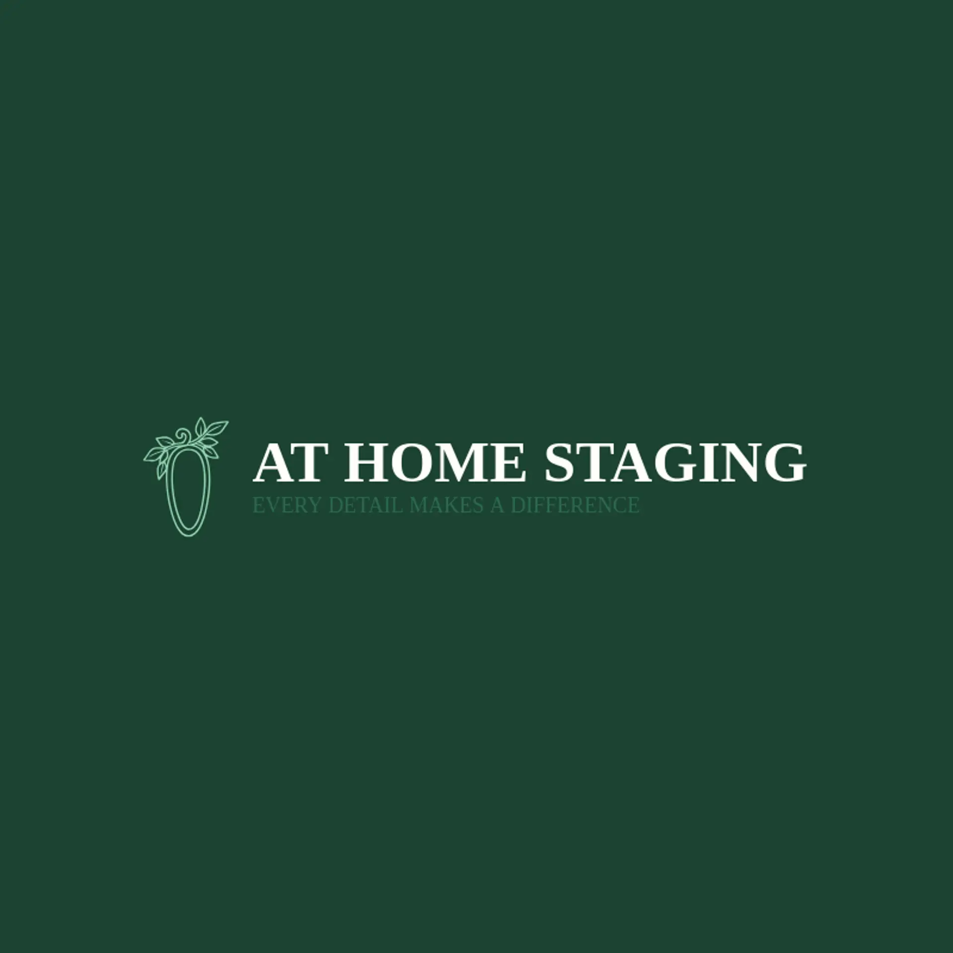 At Home Staging logo for home staging