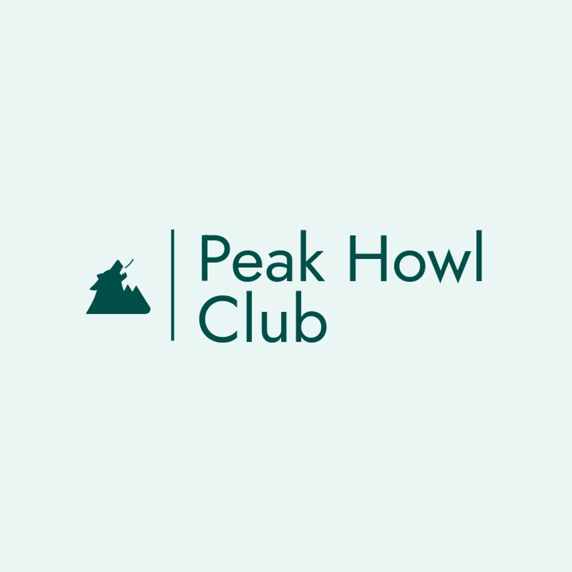 Peak Howl Club logo for wolf
