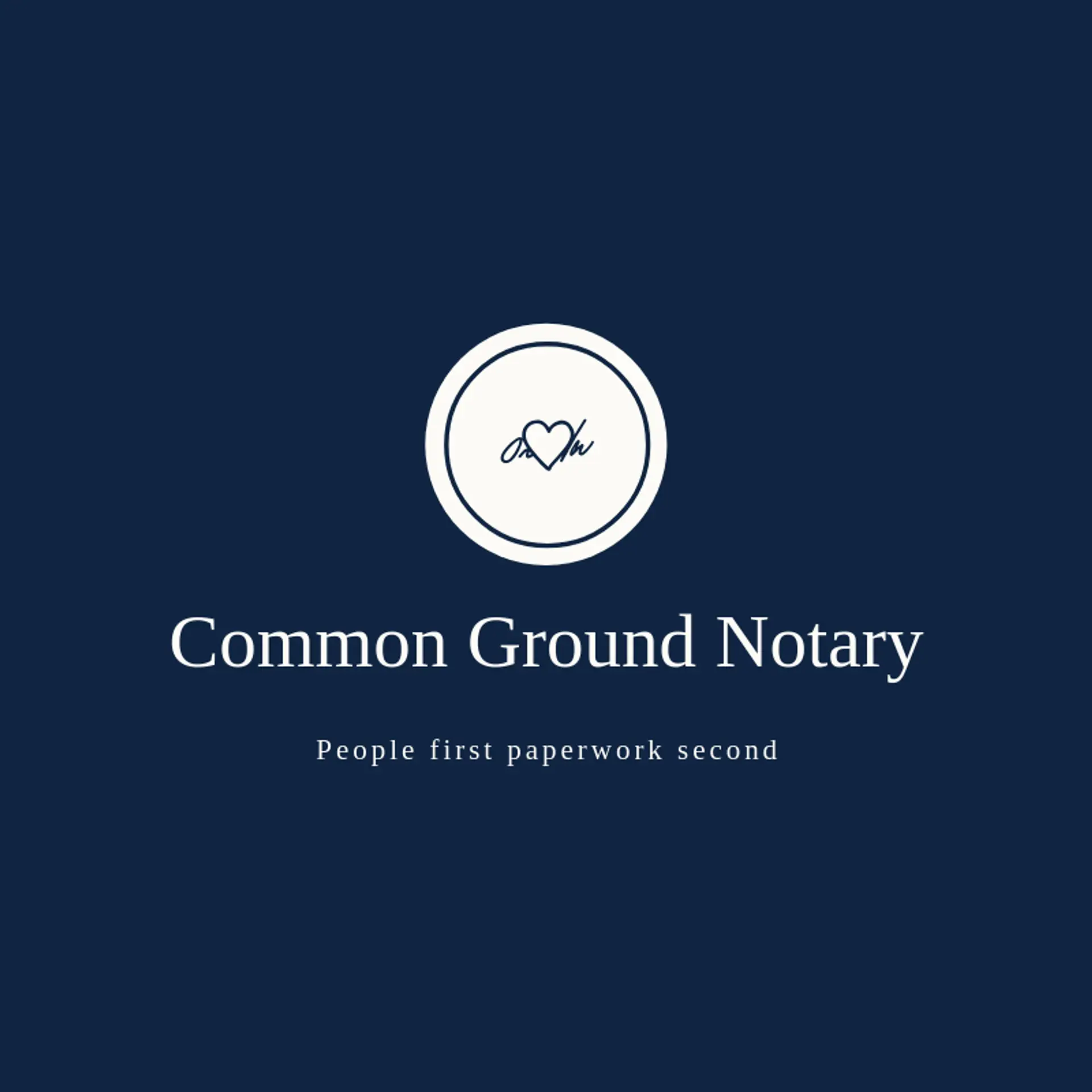 Common Ground Notary logo for notary public