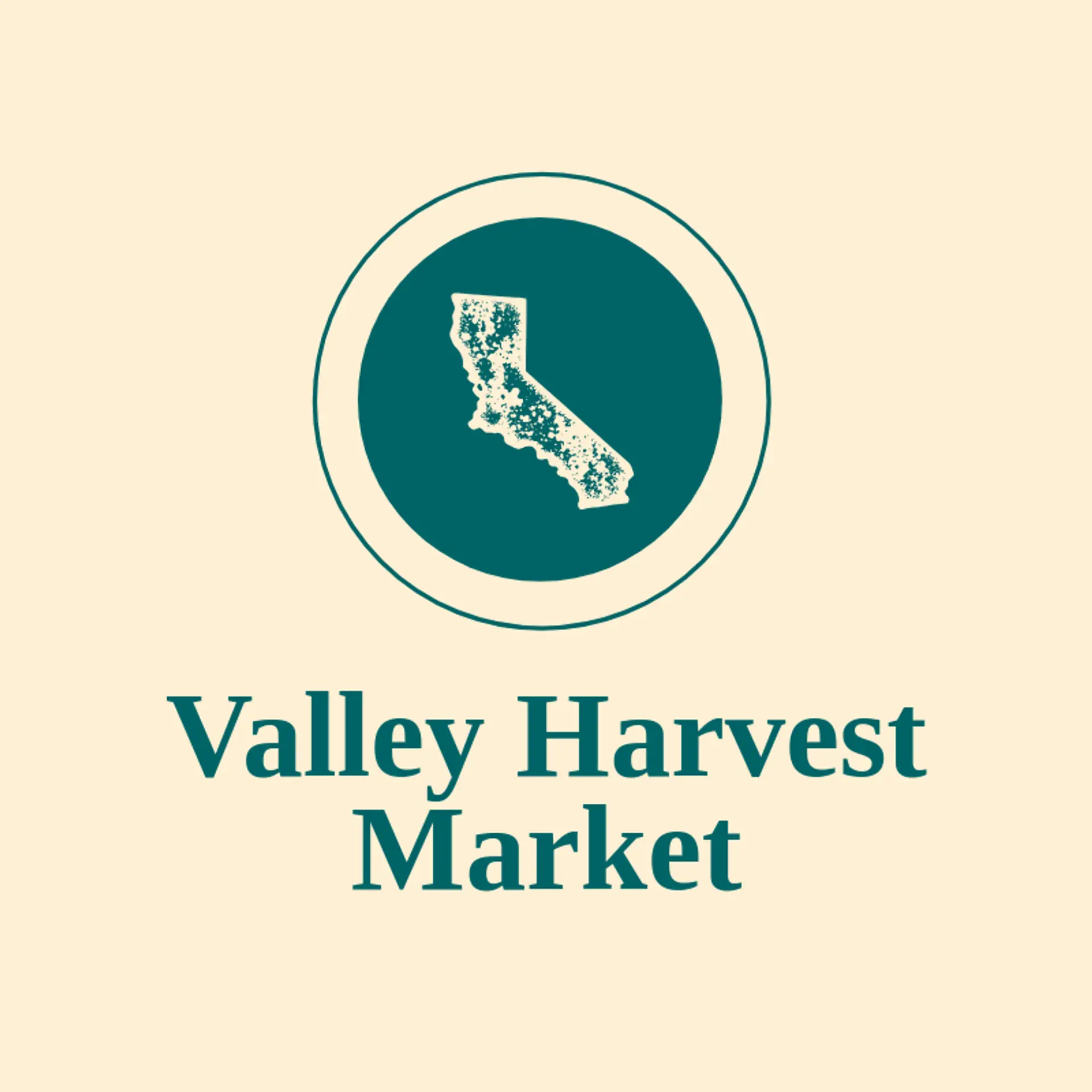 Valley Harvest Market logo for california