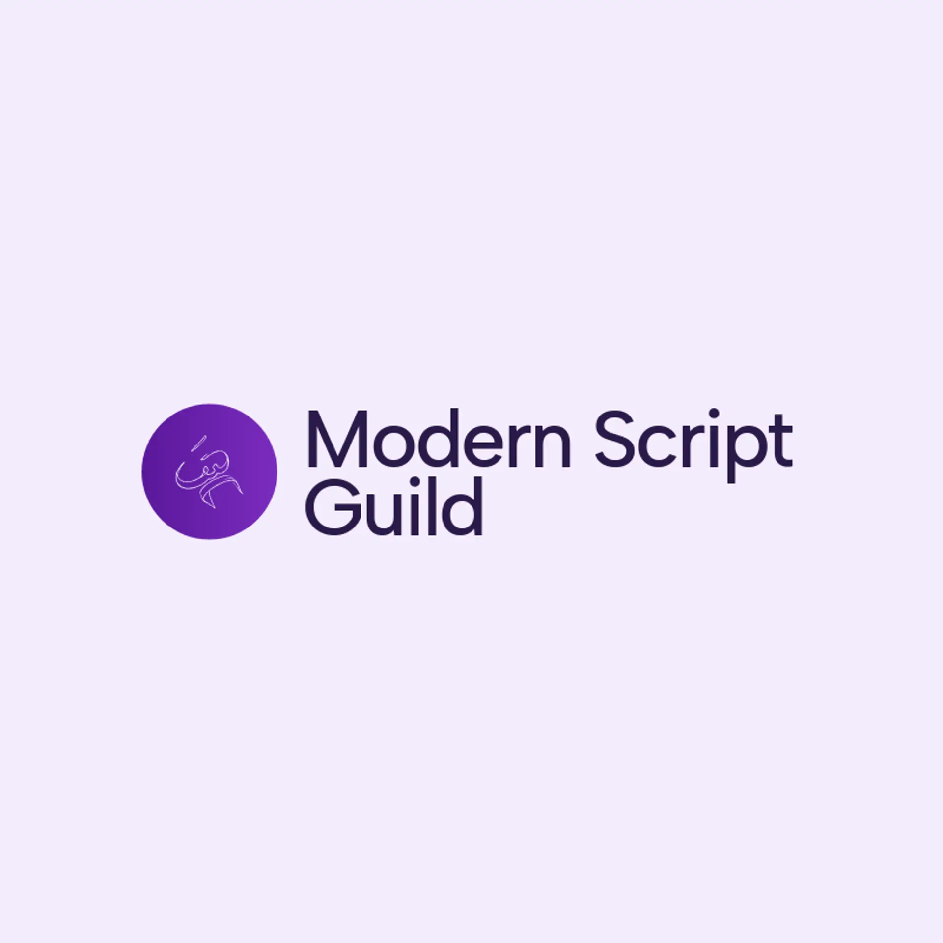 Modern Script Guild logo for arabic