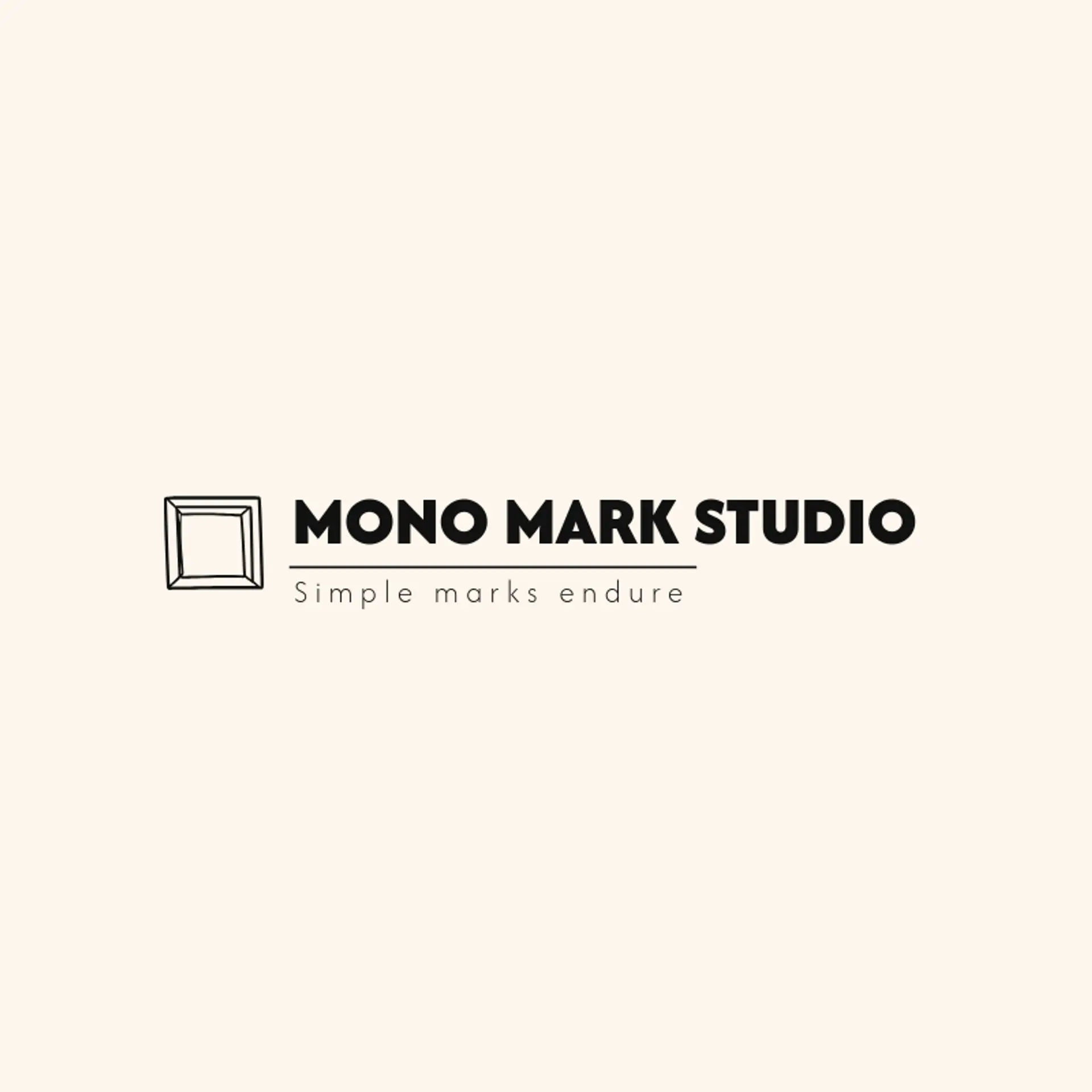 Mono Mark Studio logo for stamp