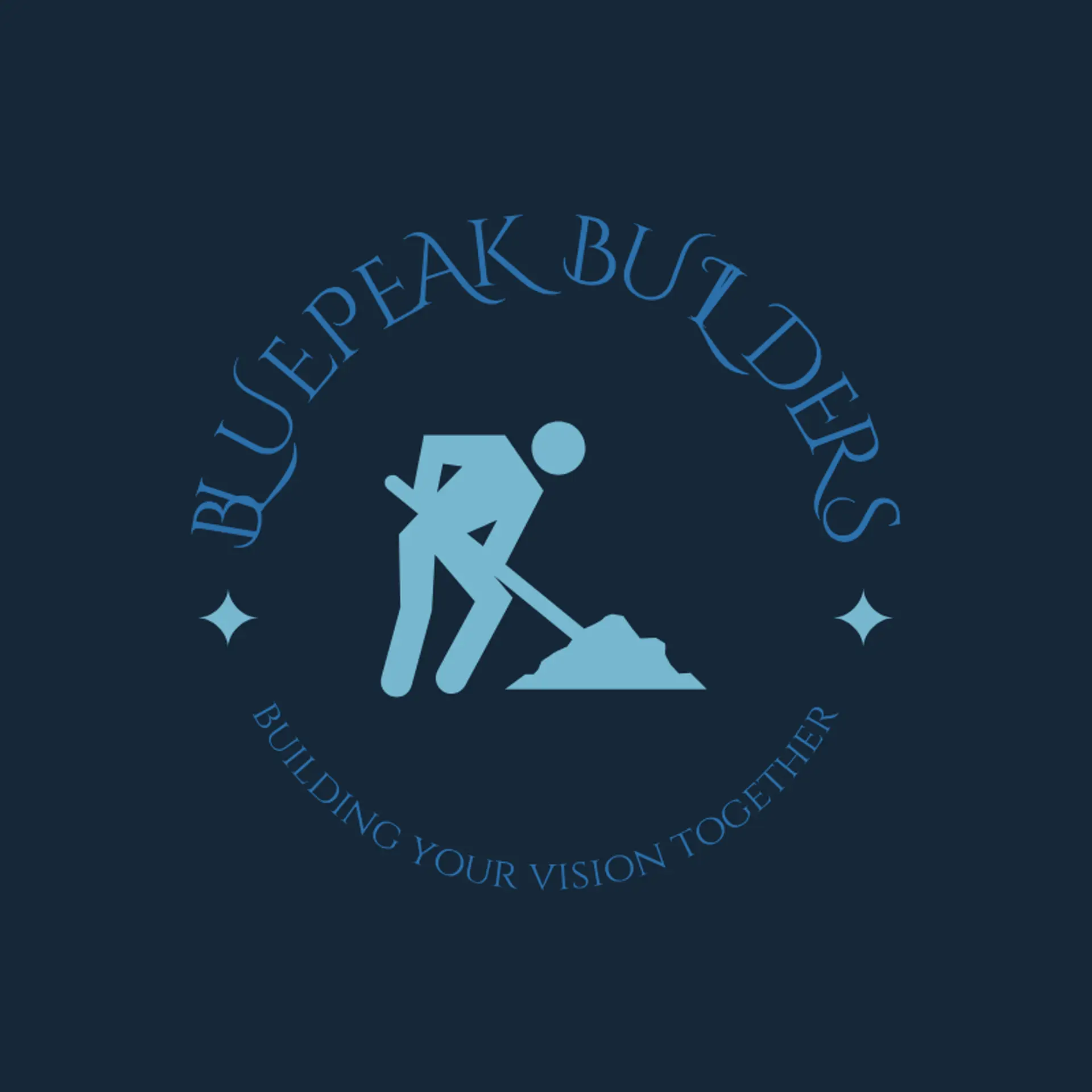 BluePeak Builders logo for general construction