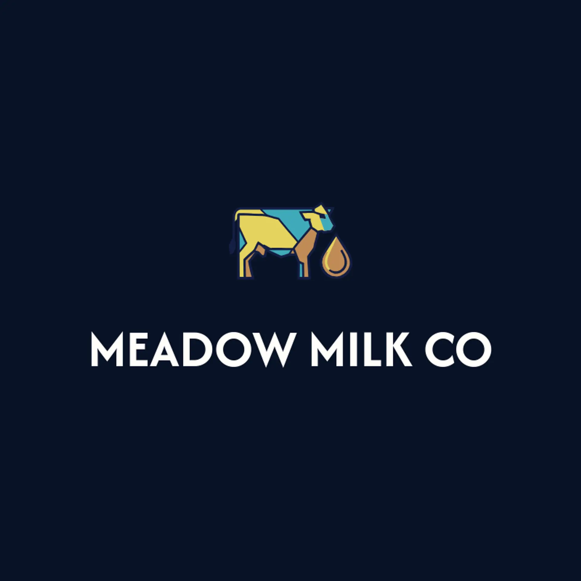 Meadow Milk Co logo for dairy farm