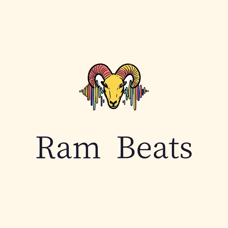 The DJ name Ram Beats as a branded logo with a color icon