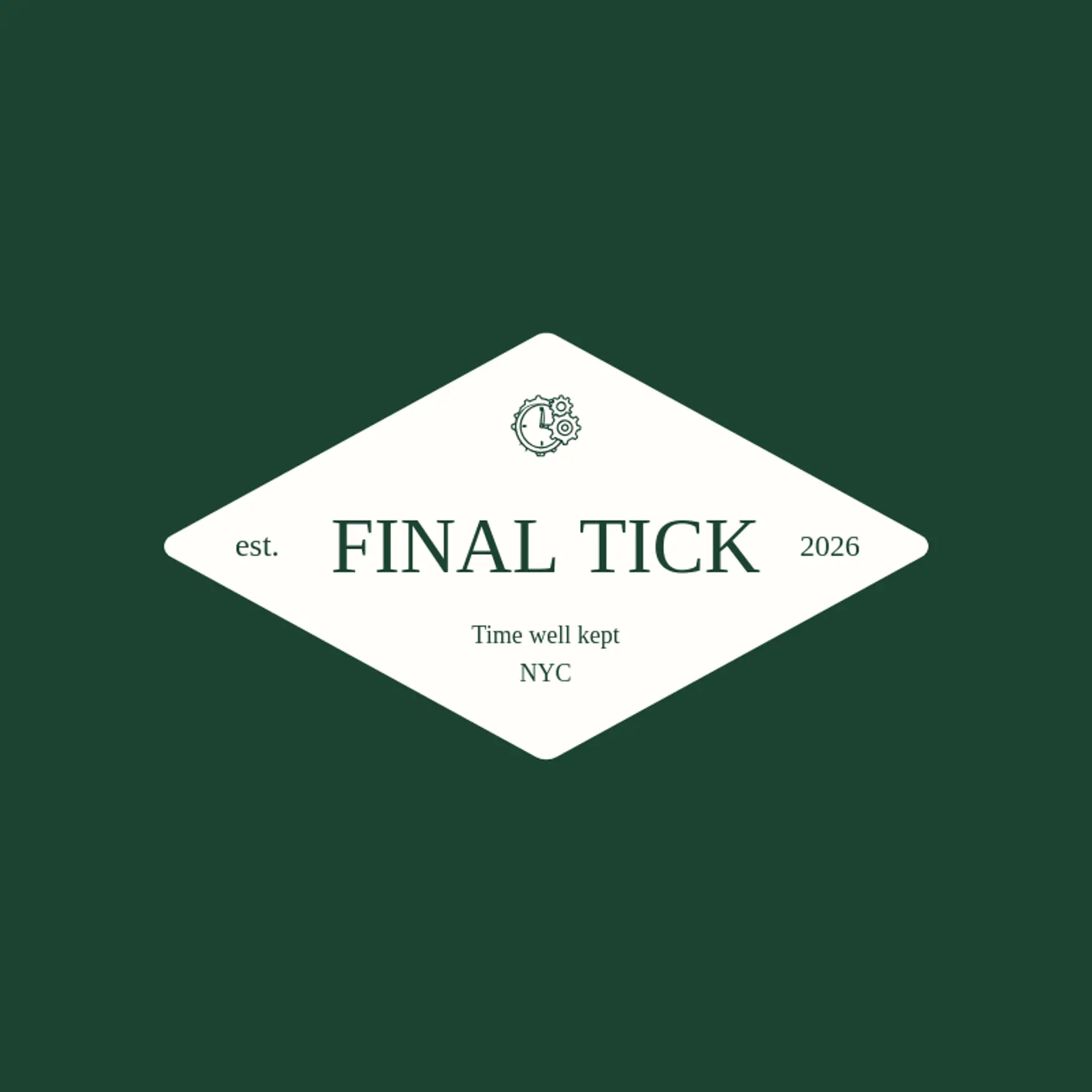 Final Tick logo for clock