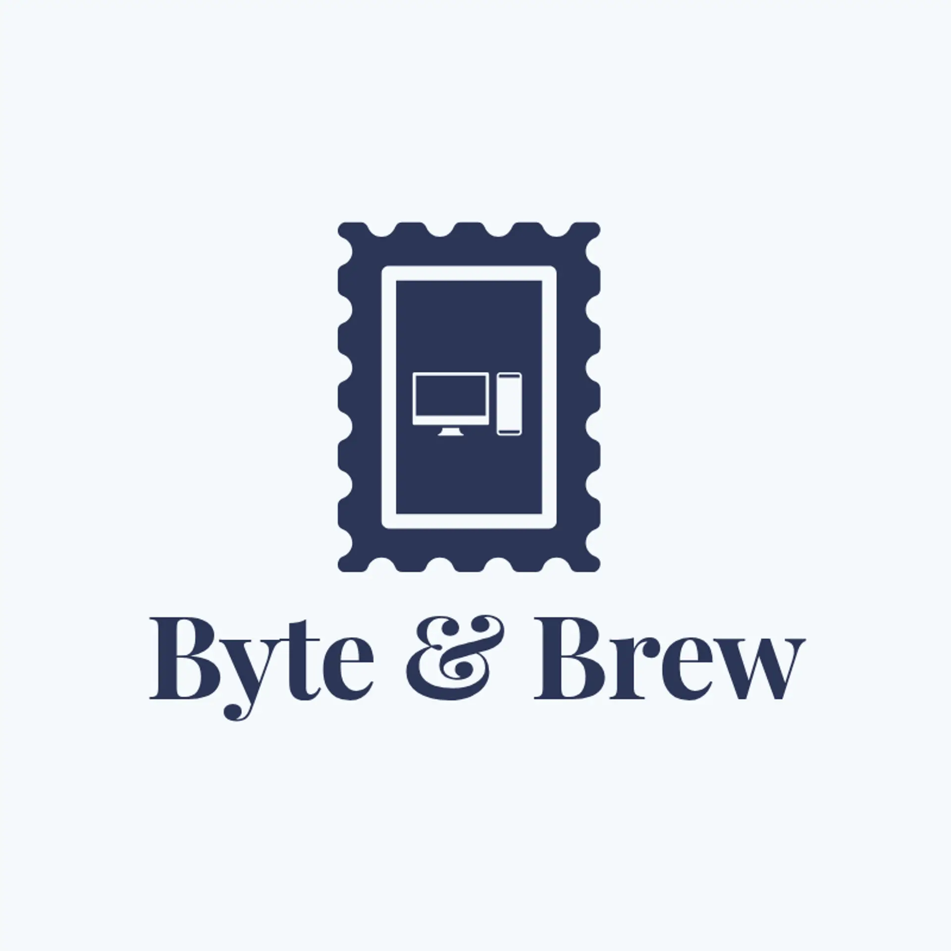 Byte & Brew logo for internet cafe