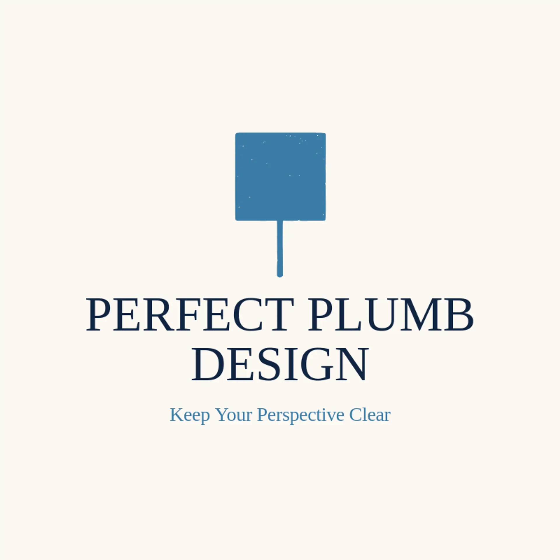 Perfect Plumb Design logo for rectangle