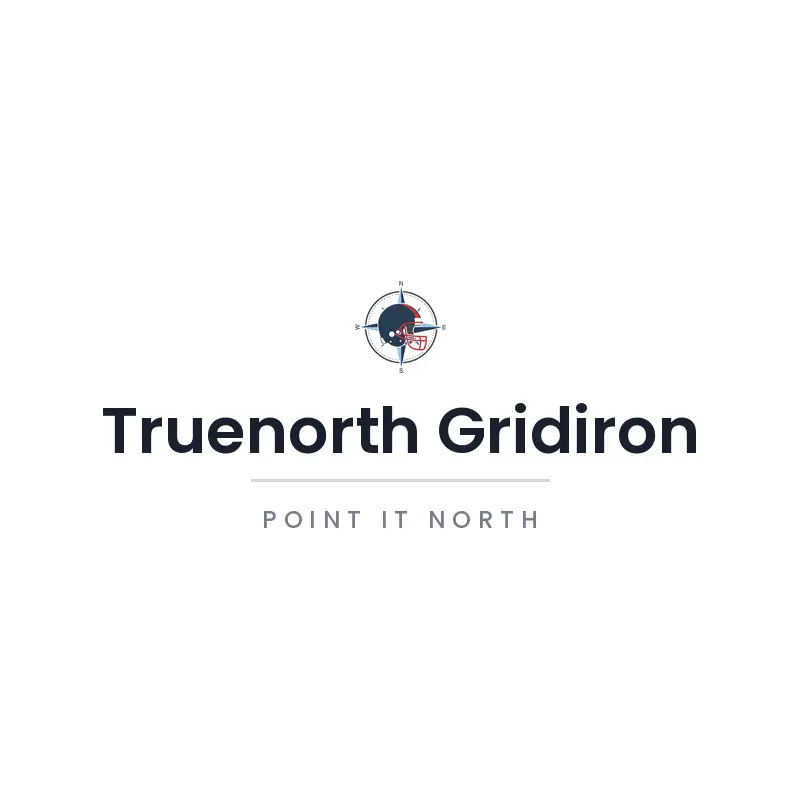 Helmet and compass football team logo for Truenorth Gridiron