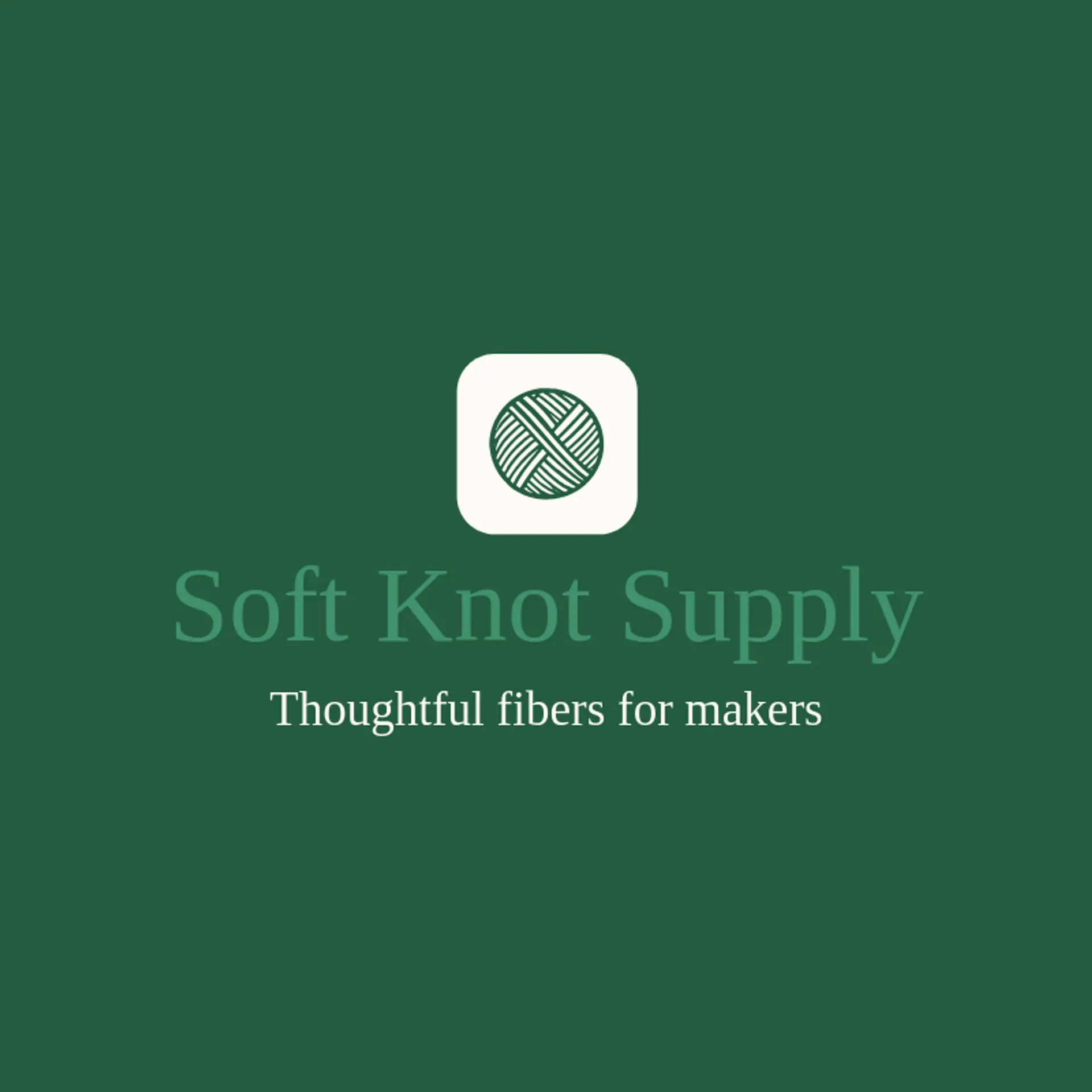 Soft Knot Supply logo for yarn