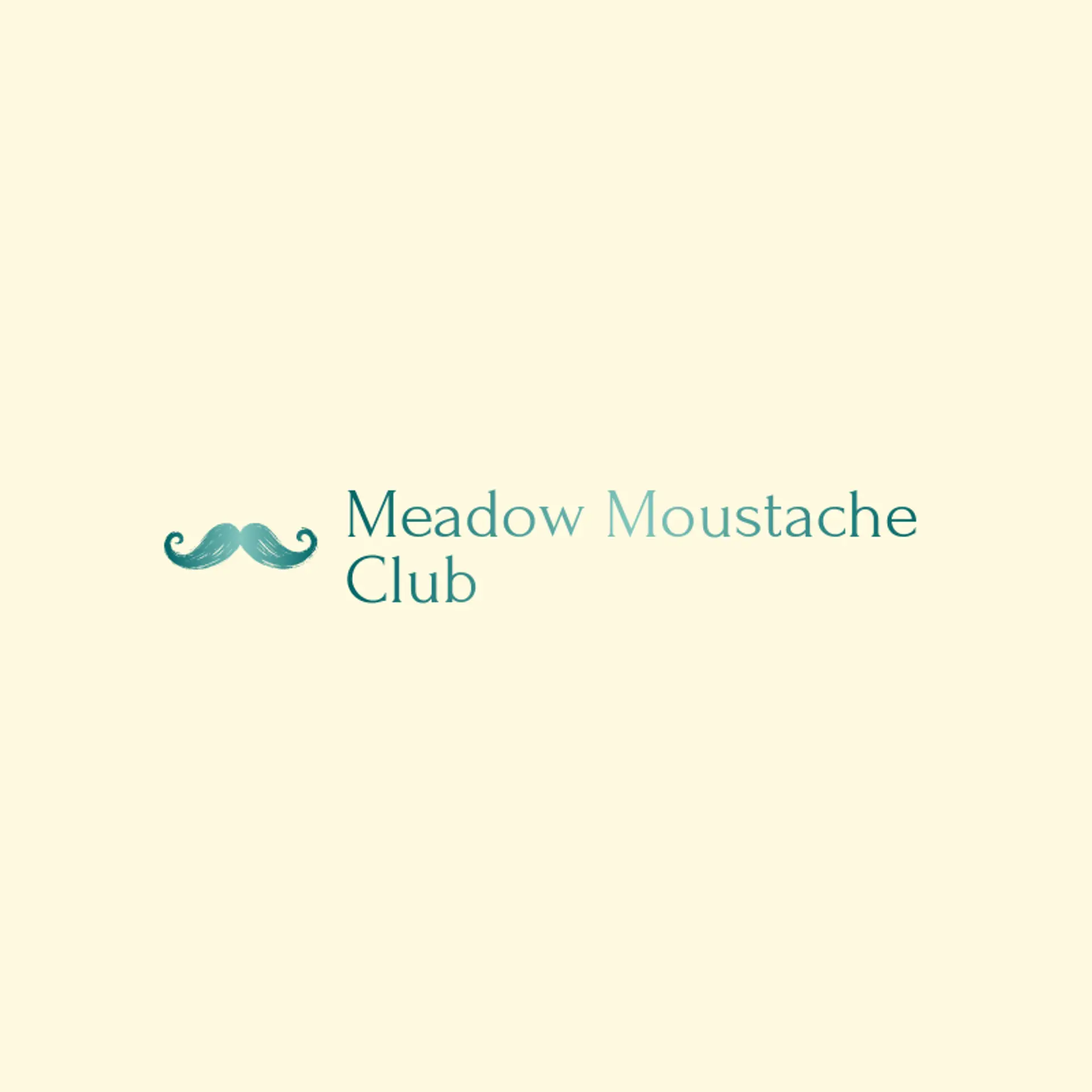 Meadow Moustache Club logo for men salon