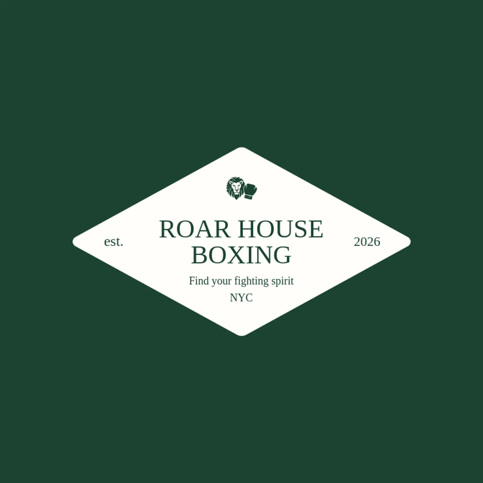 Roar House Boxing logo for lion head