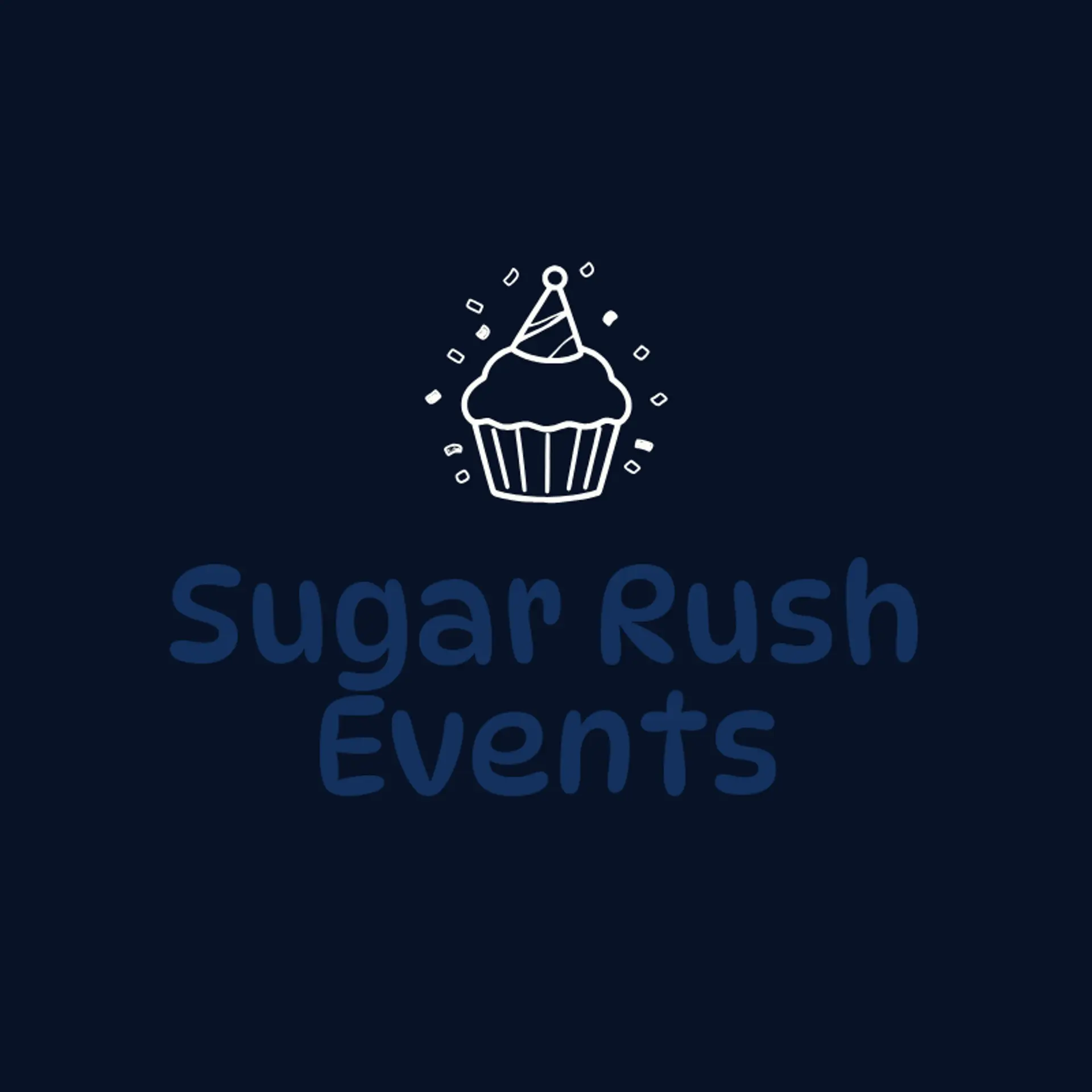 Sugar Rush Events logo for cupcake