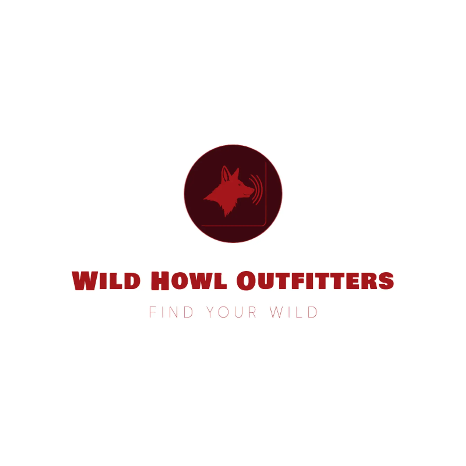Wild Howl Outfitters logo for coyote