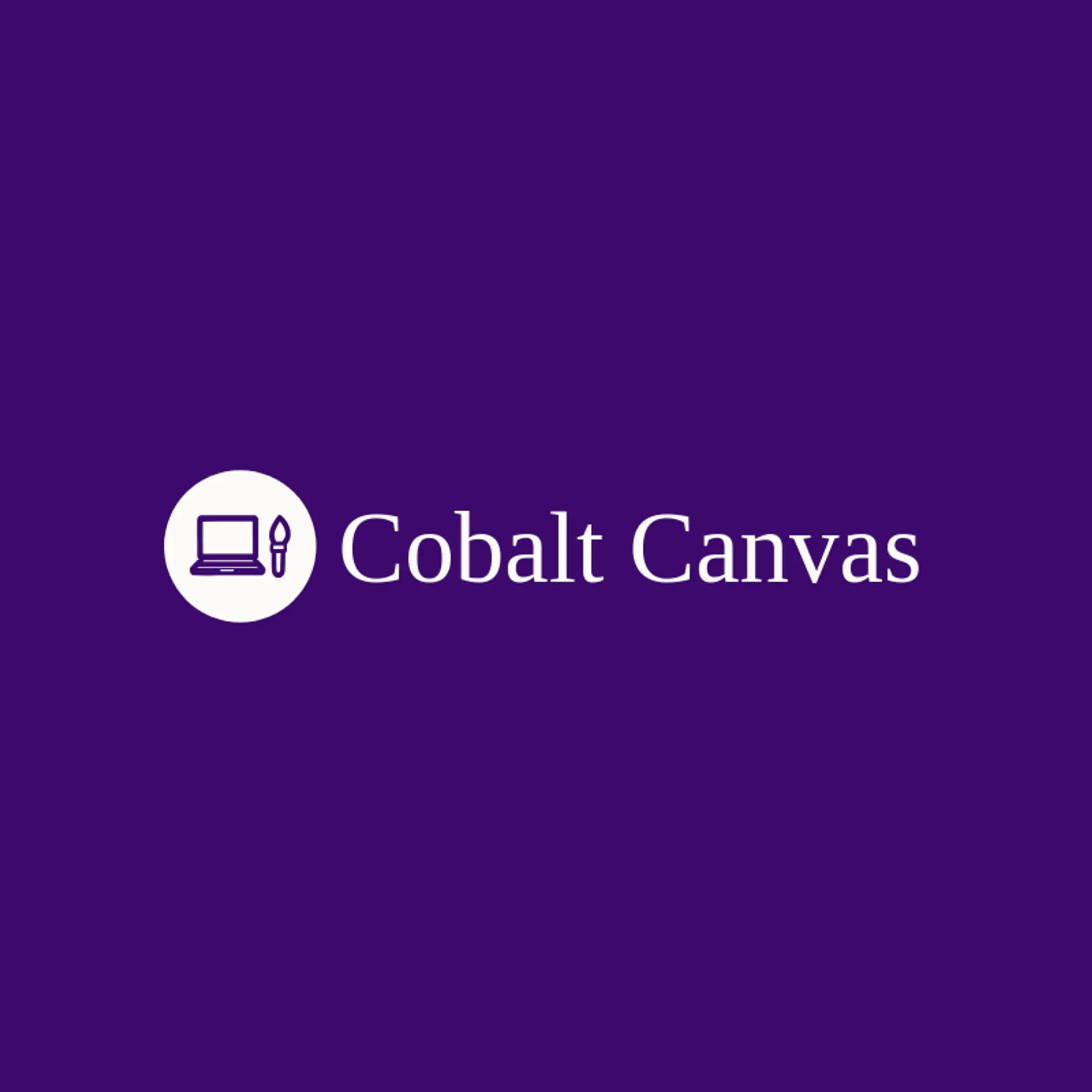 Cobalt Canvas logo for laptop