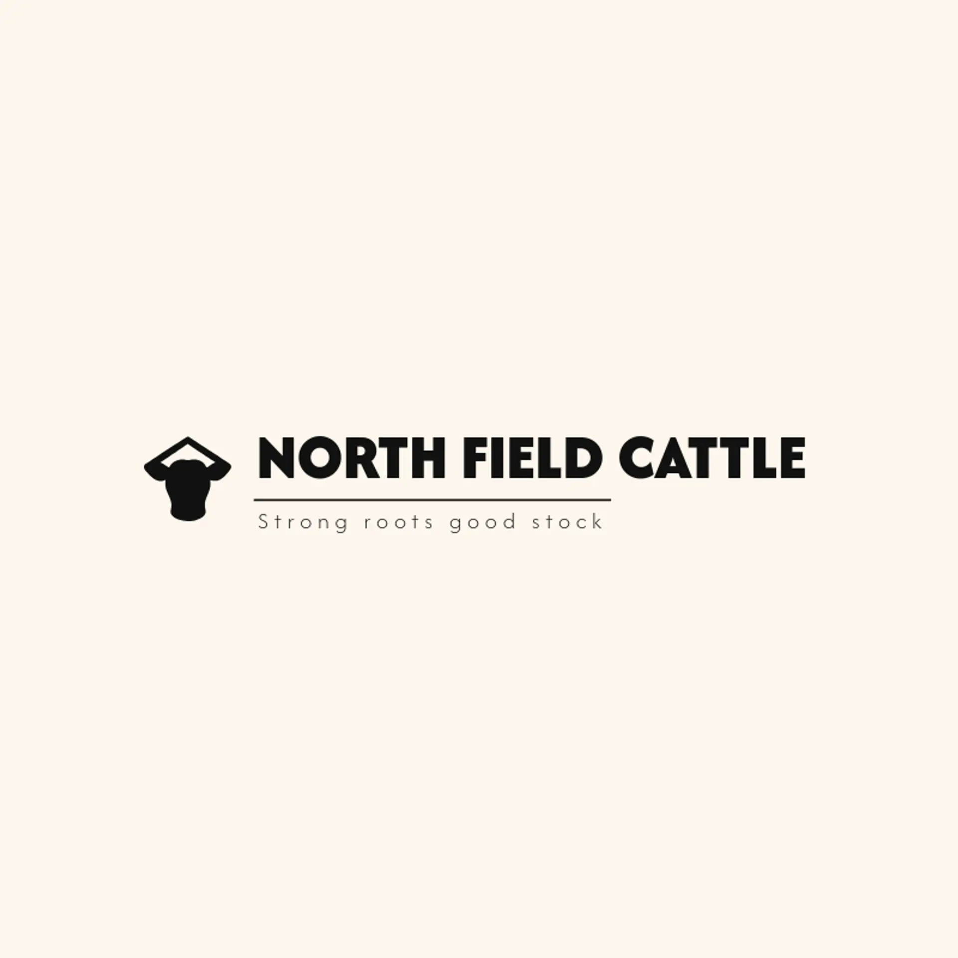 North Field Cattle logo for cow