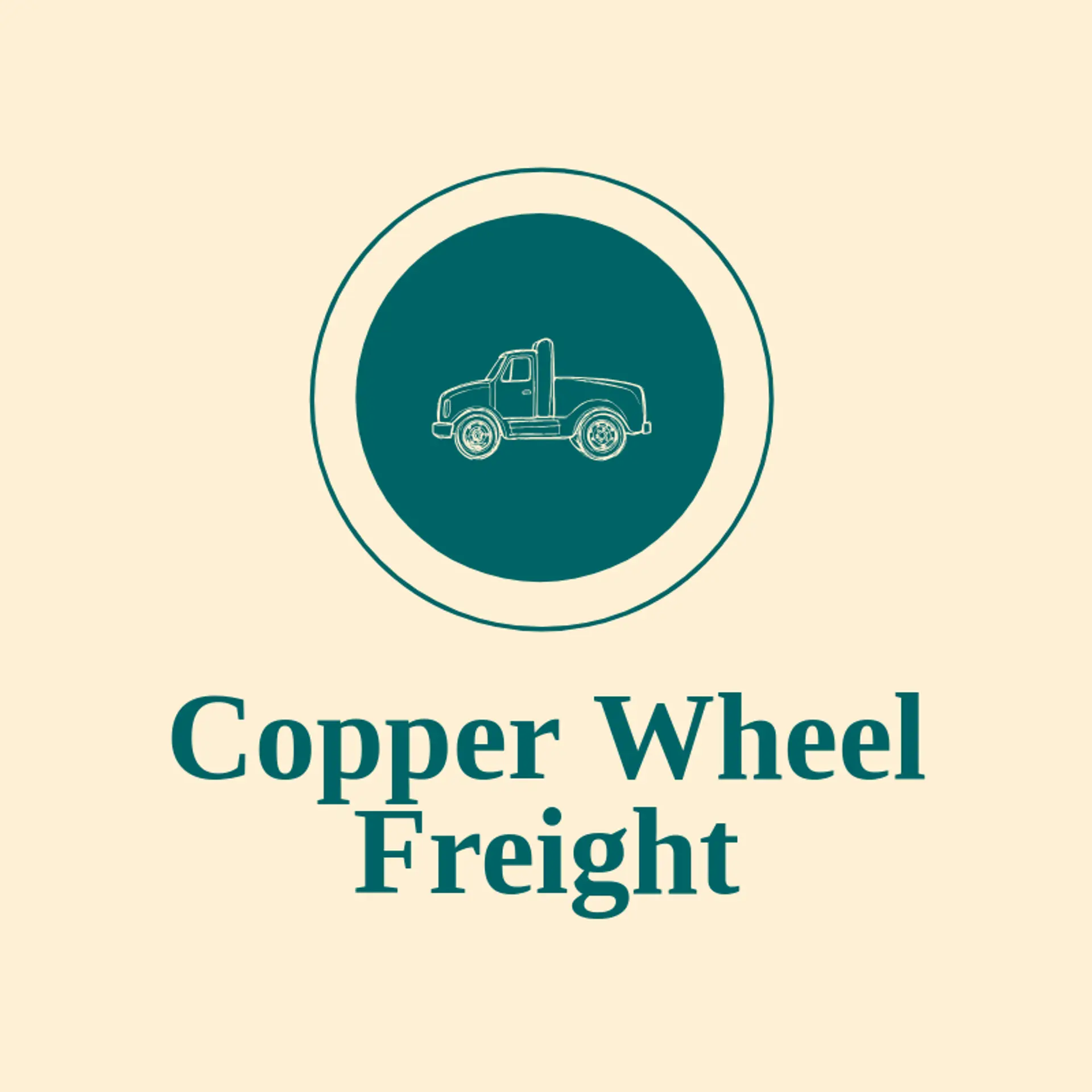 Copper Wheel Freight logo for trucking company