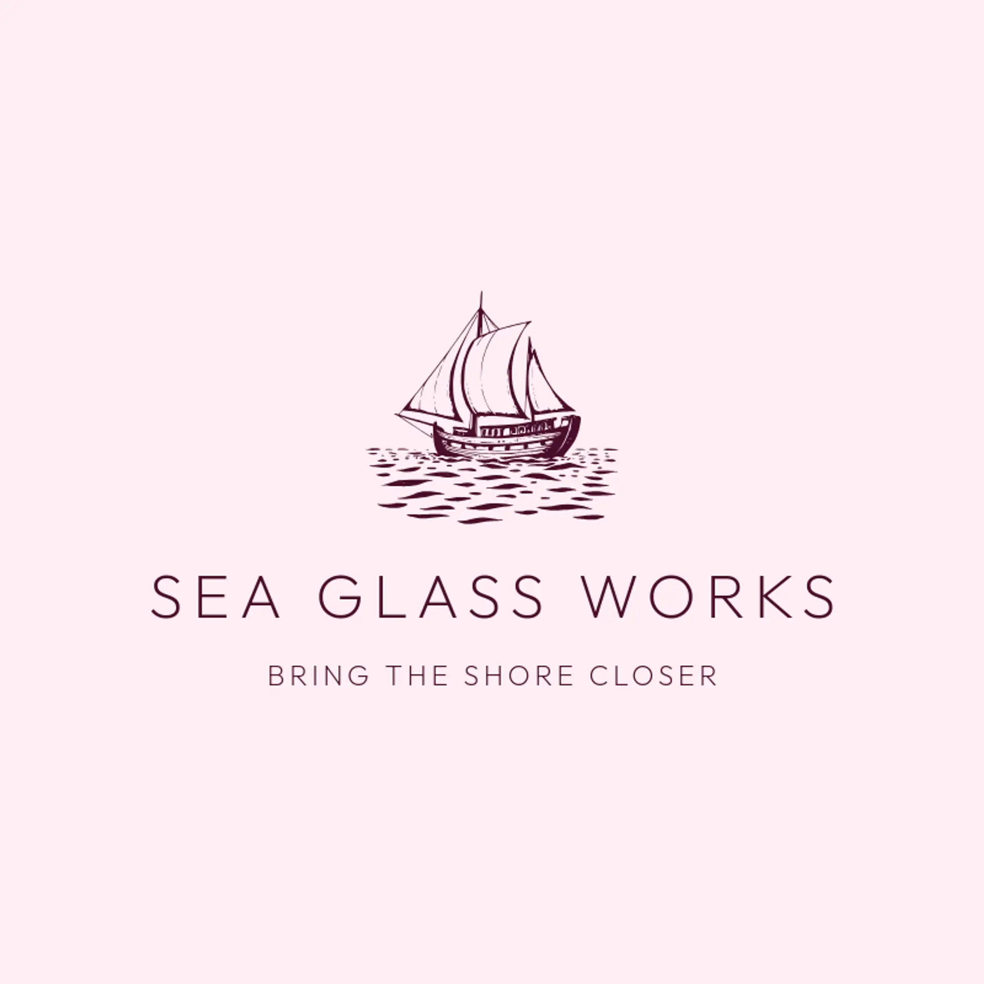 Sea Glass Works logo for waves